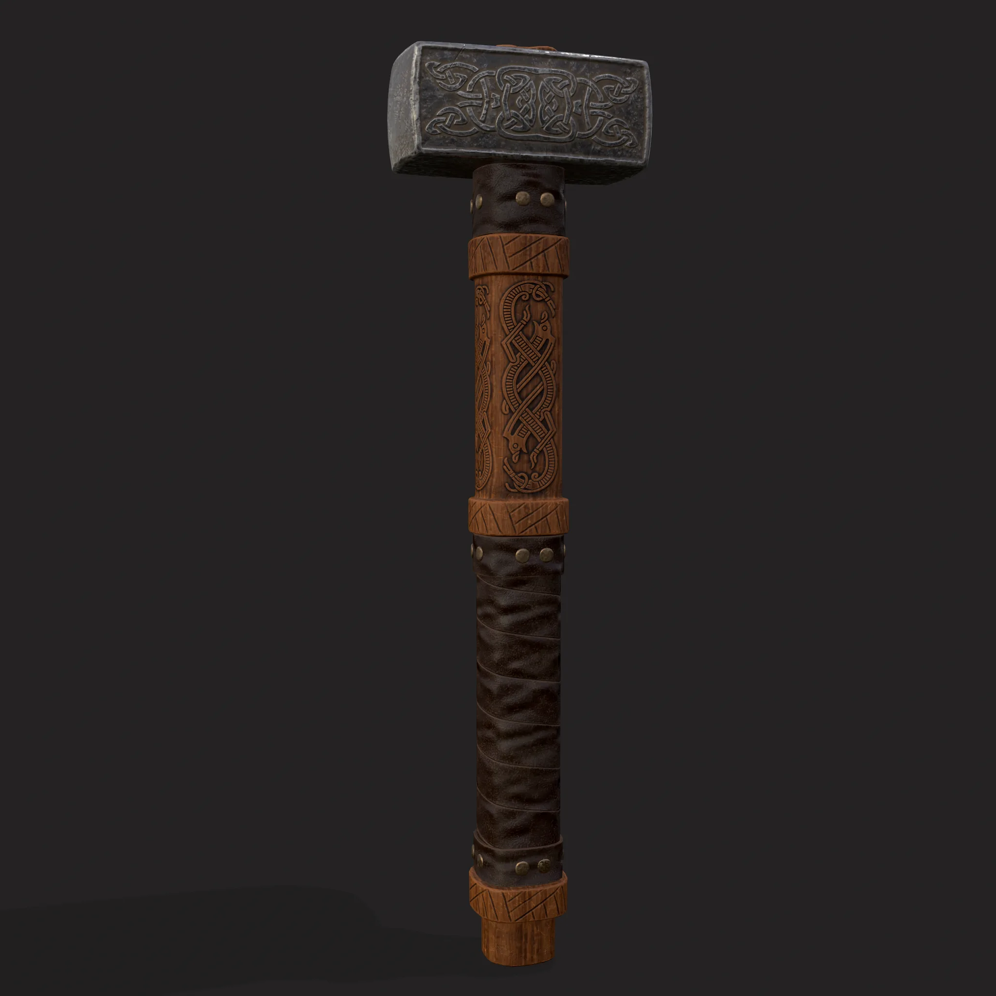 Medieval Viking Ornate Battle Hammer