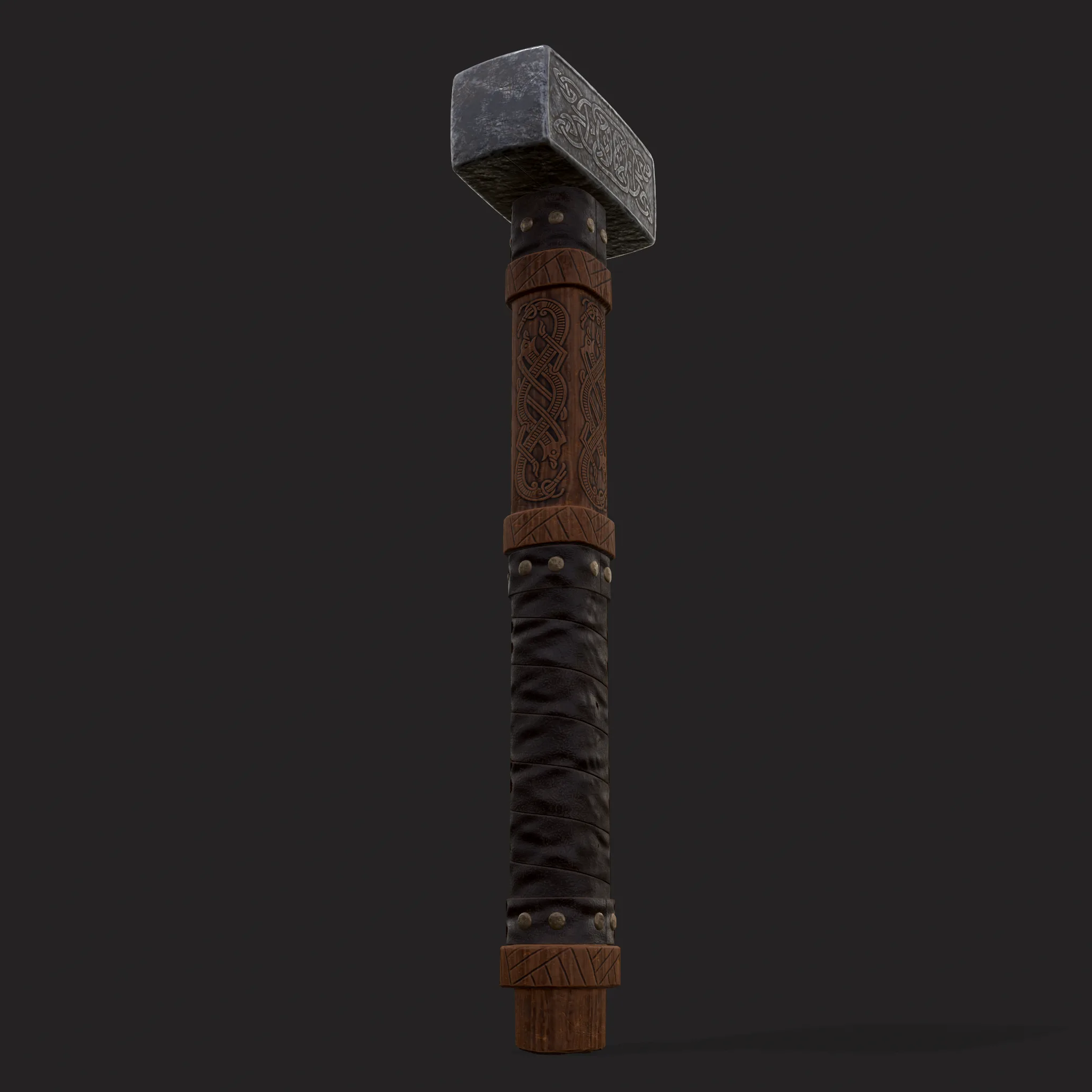 Medieval Viking Ornate Battle Hammer