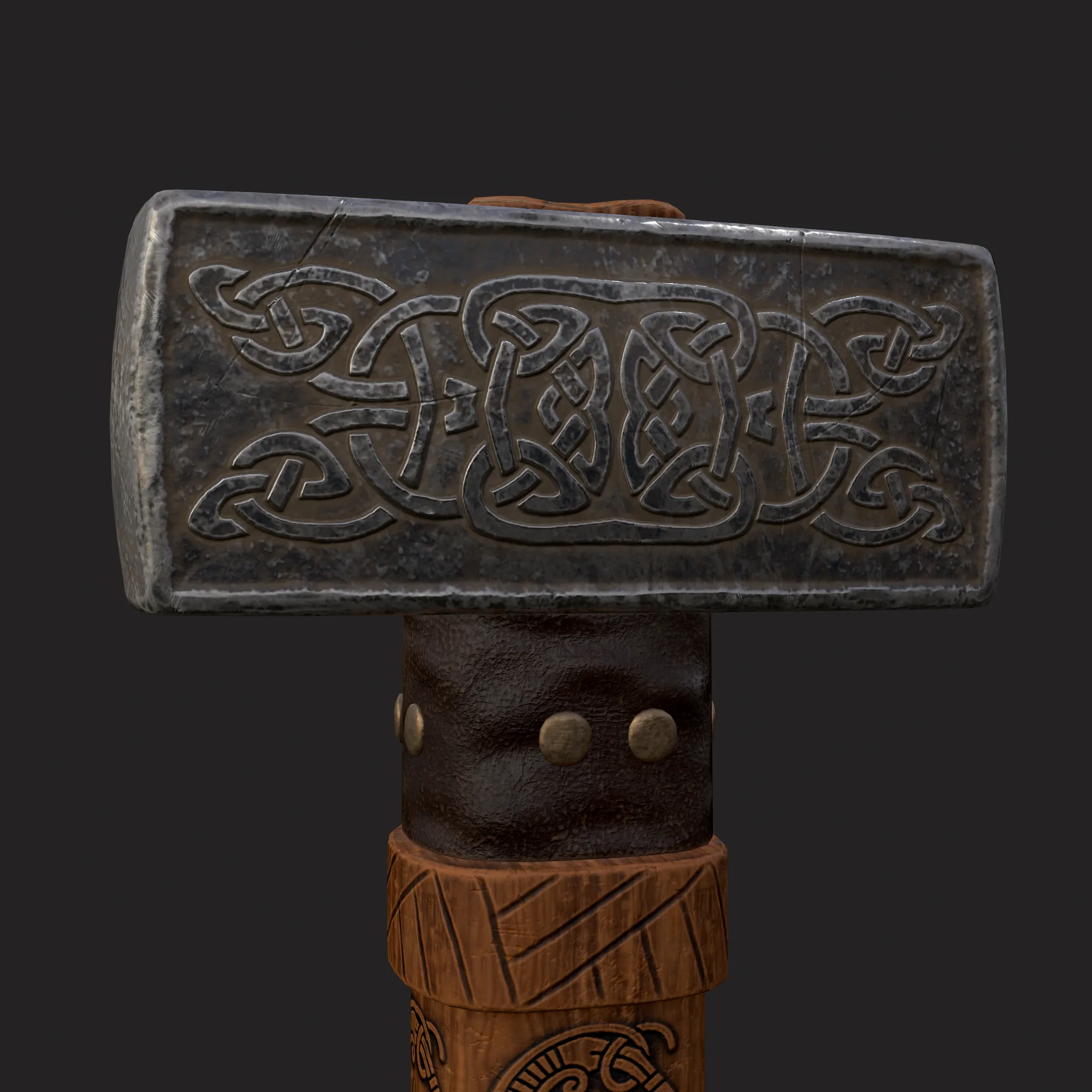 Medieval Viking Ornate Battle Hammer