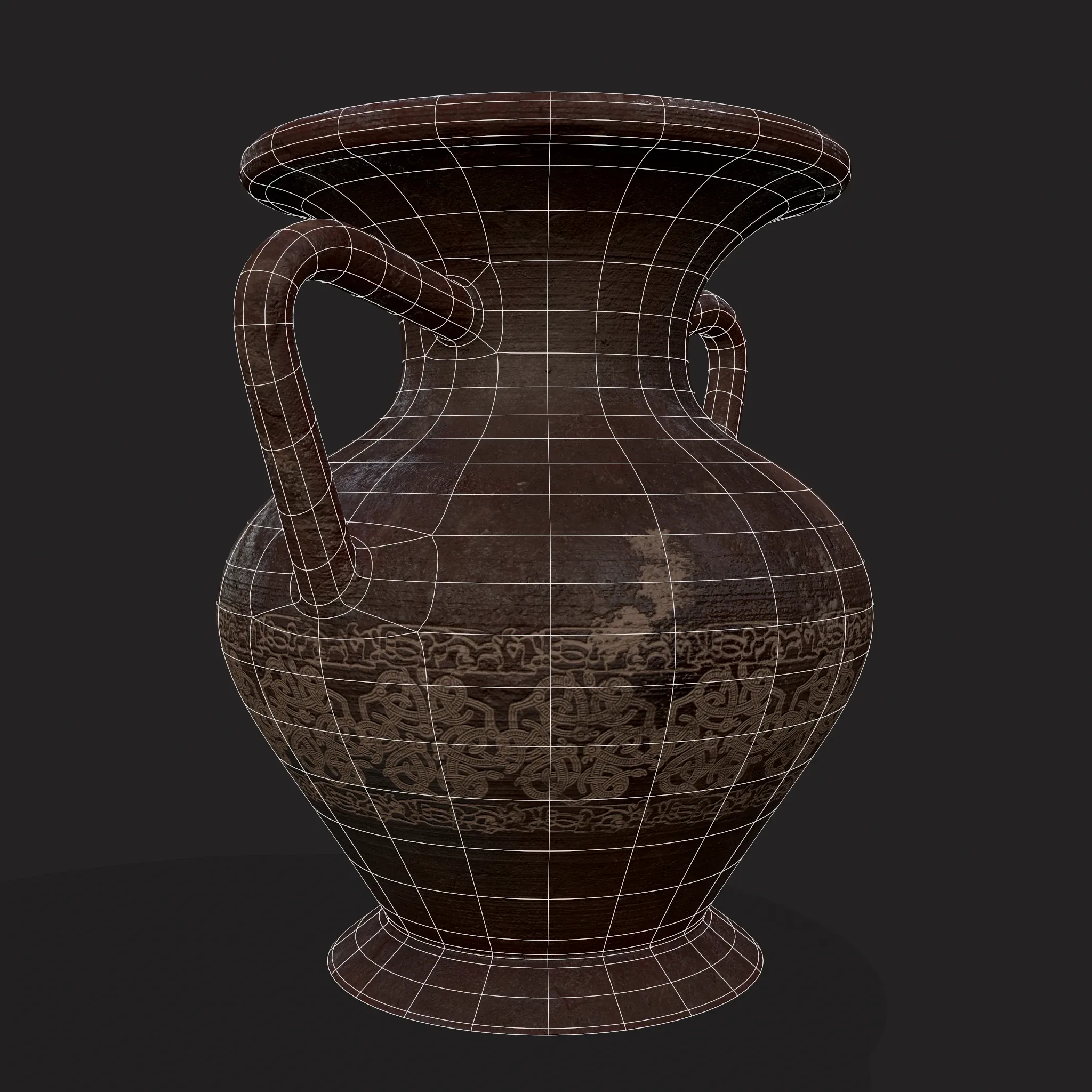 Old Clay Hydria Amphora