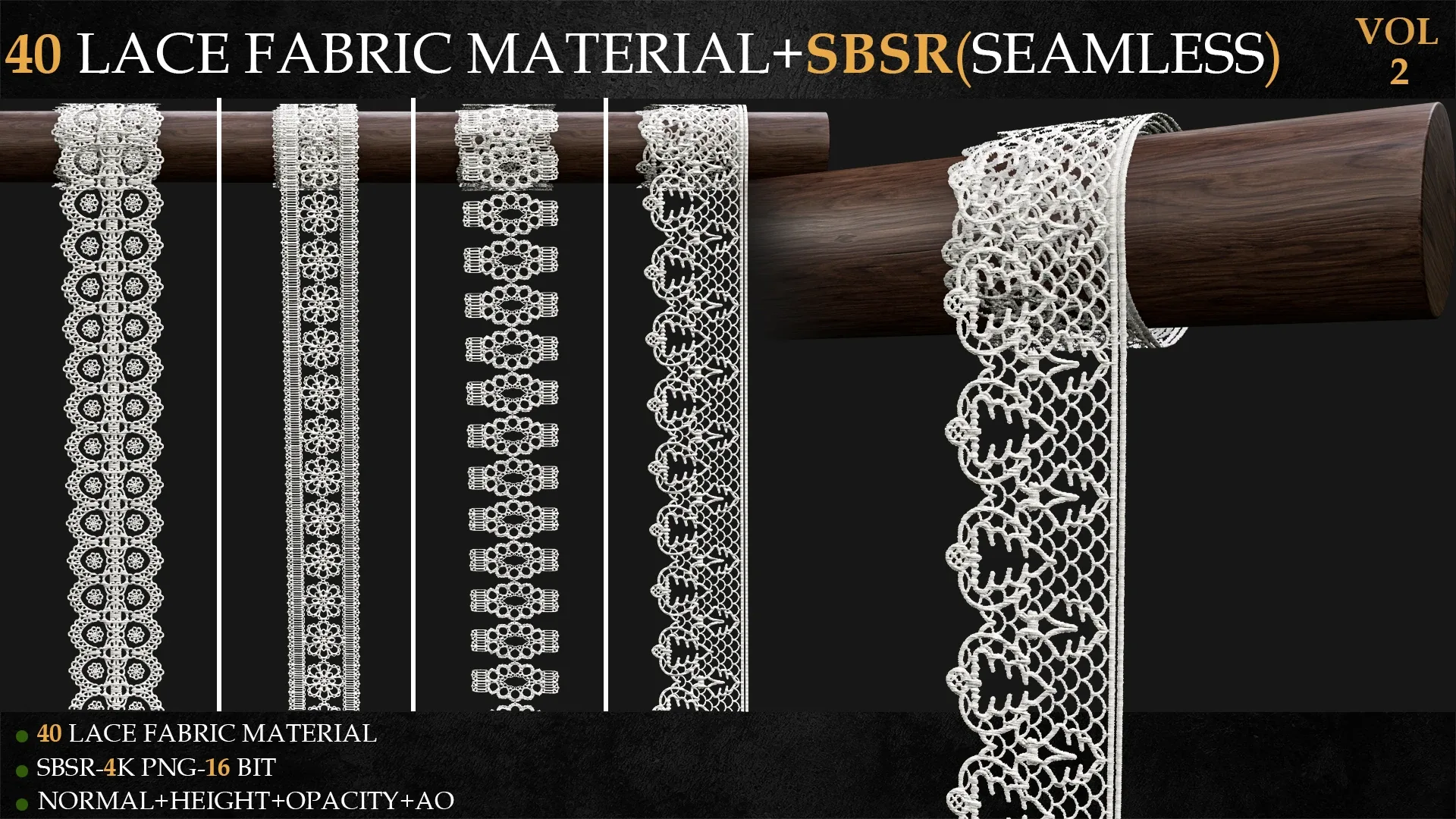 40 LACE FABRIC MATERIAL+SBSR(SEAMLESS)-VOL 2