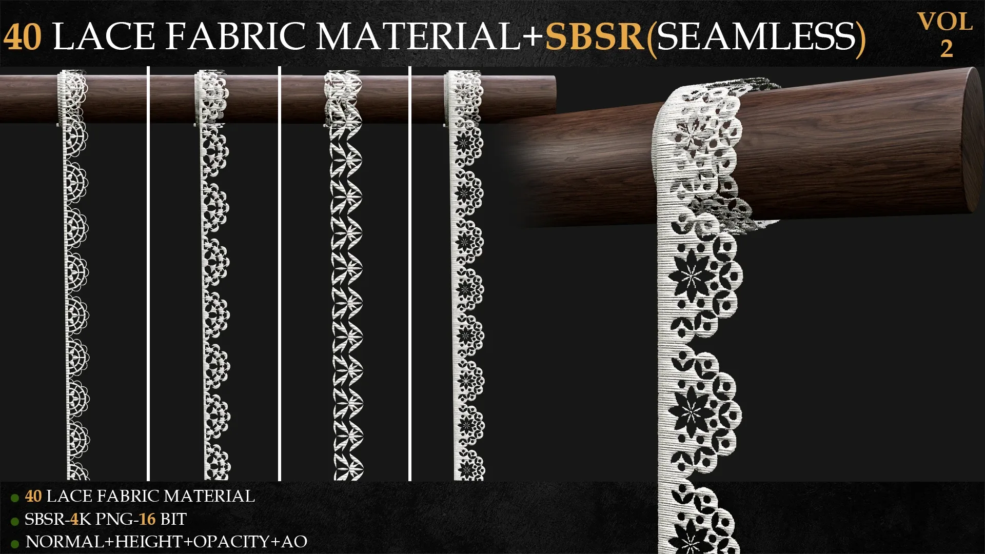 40 LACE FABRIC MATERIAL+SBSR(SEAMLESS)-VOL 2