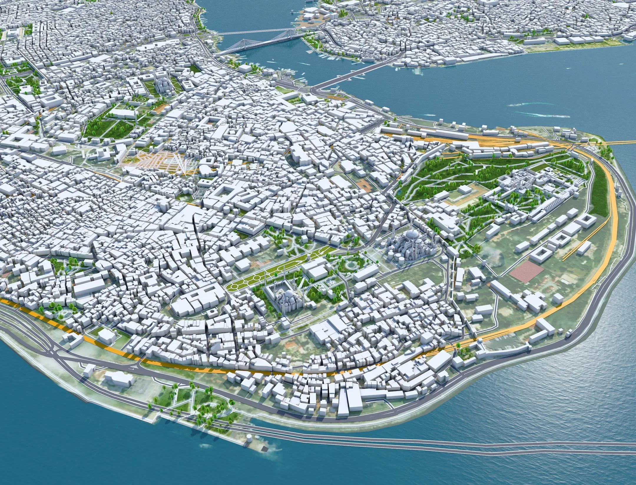 Istanbul city Turkey 3d model