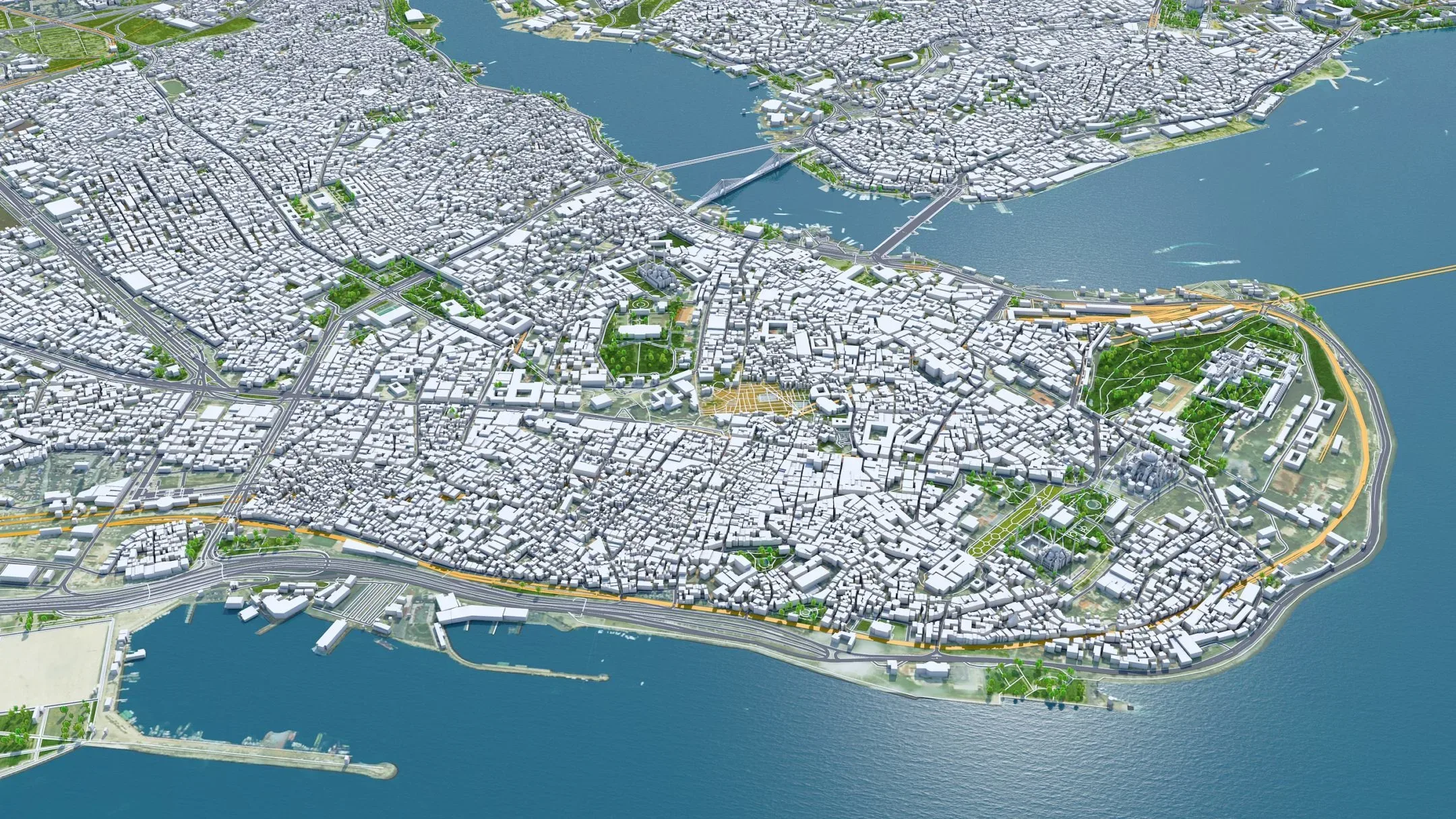 Istanbul city Turkey 3d model