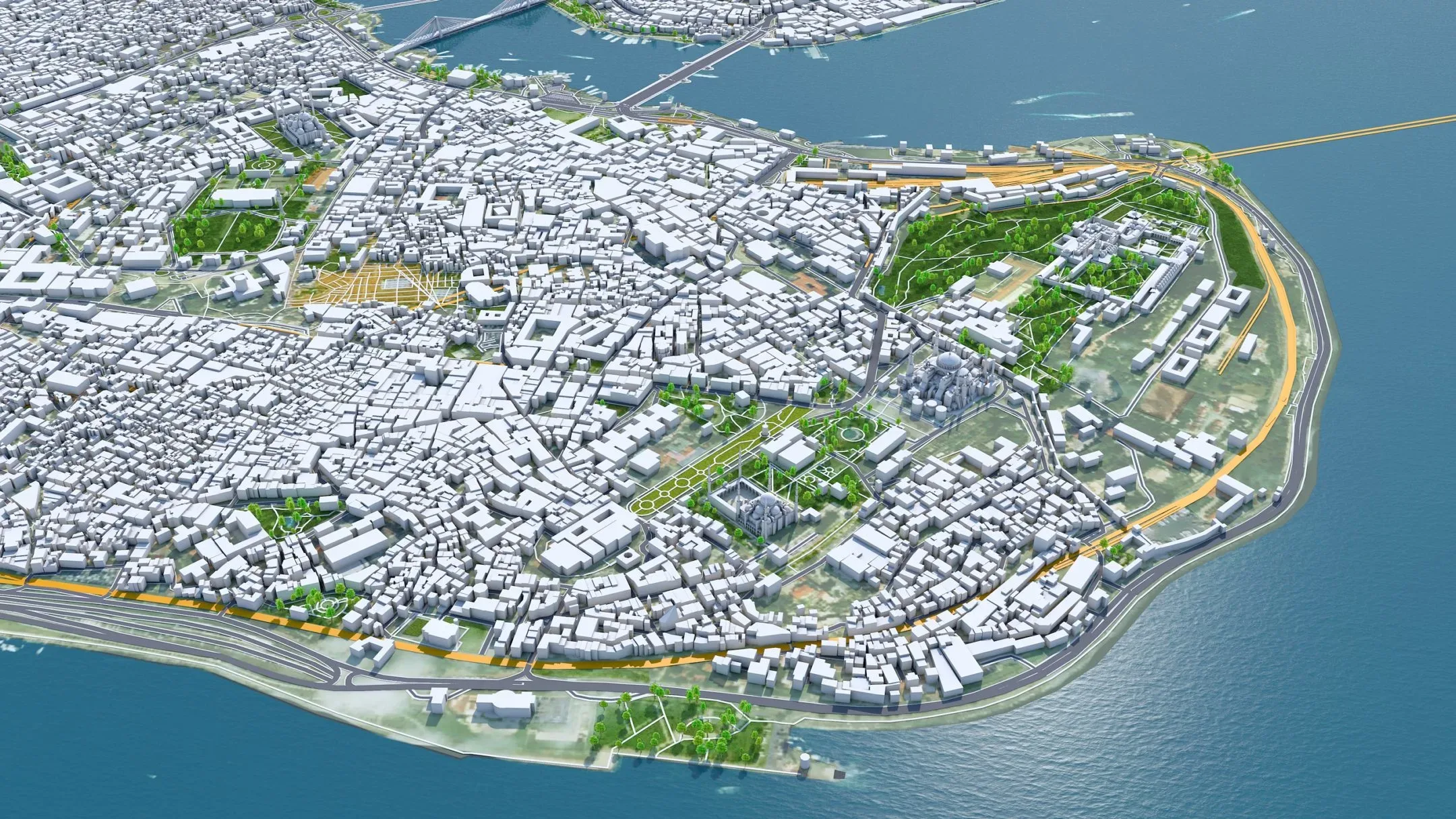 Istanbul city Turkey 3d model