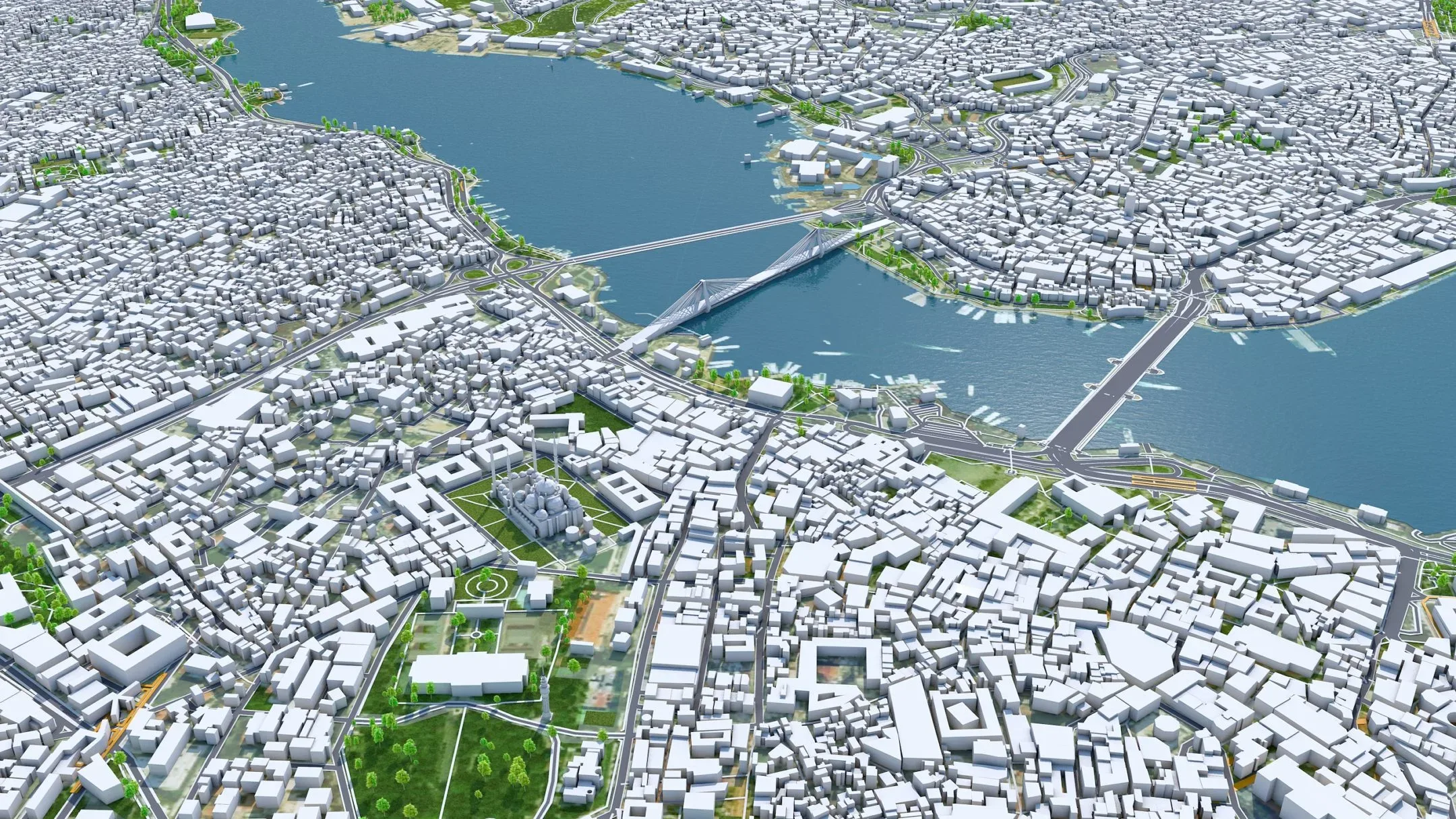 Istanbul city Turkey 3d model