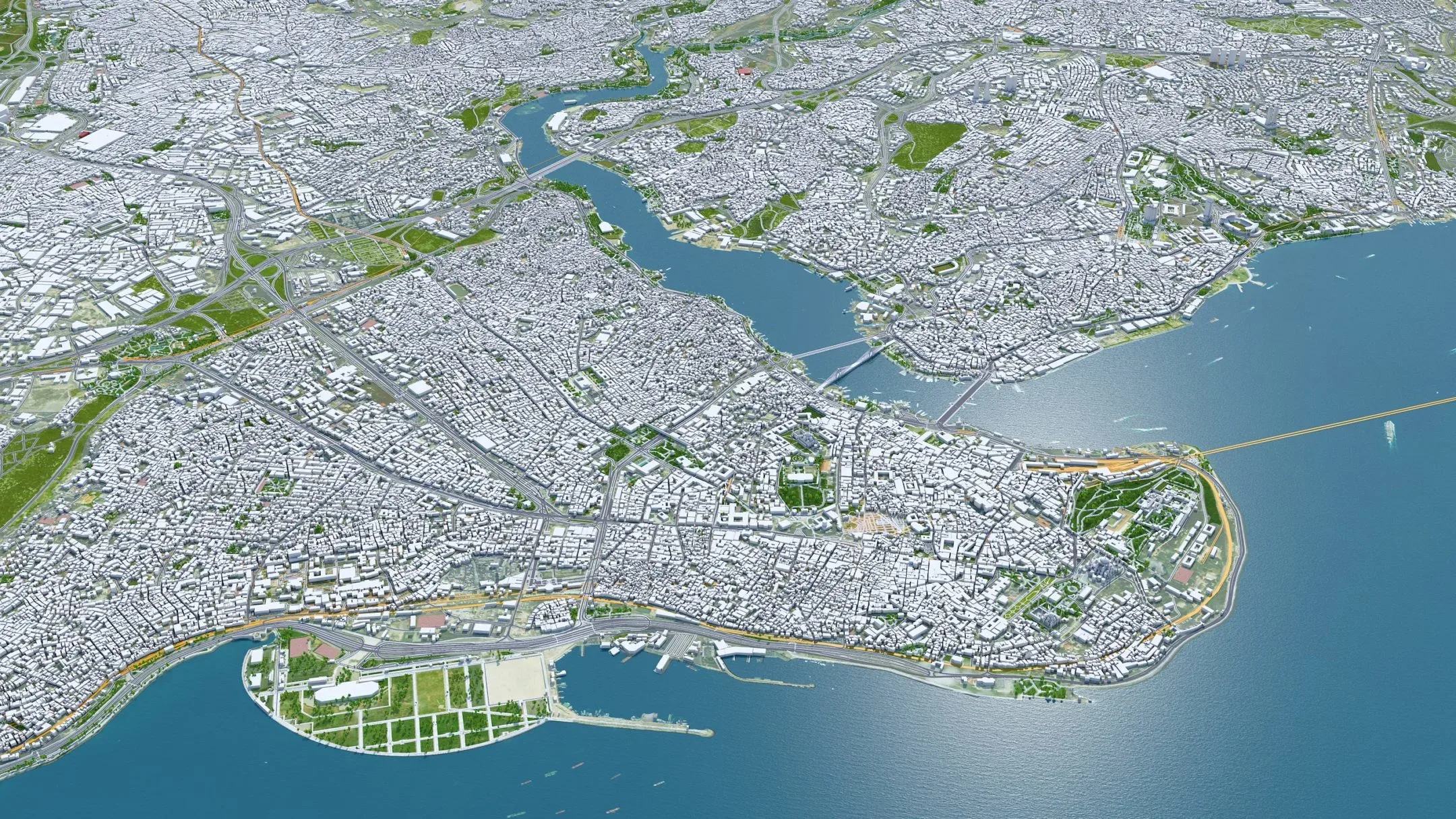 Istanbul city Turkey 3d model