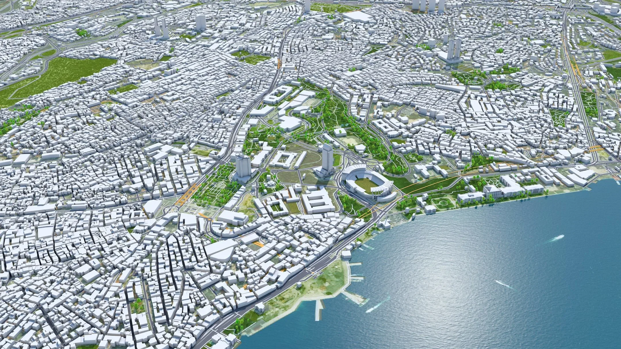 Istanbul city Turkey 3d model