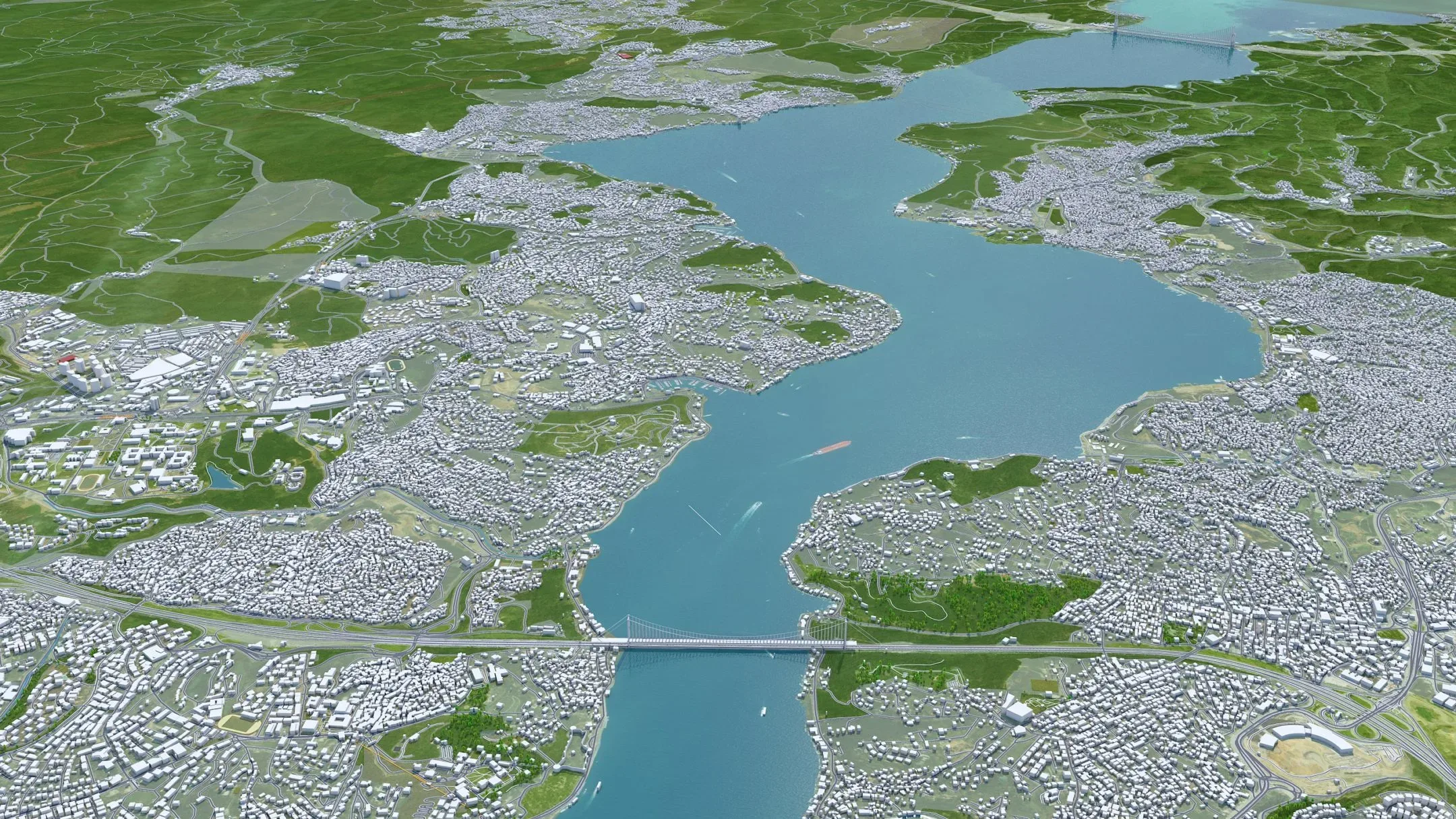 Istanbul city Turkey 3d model