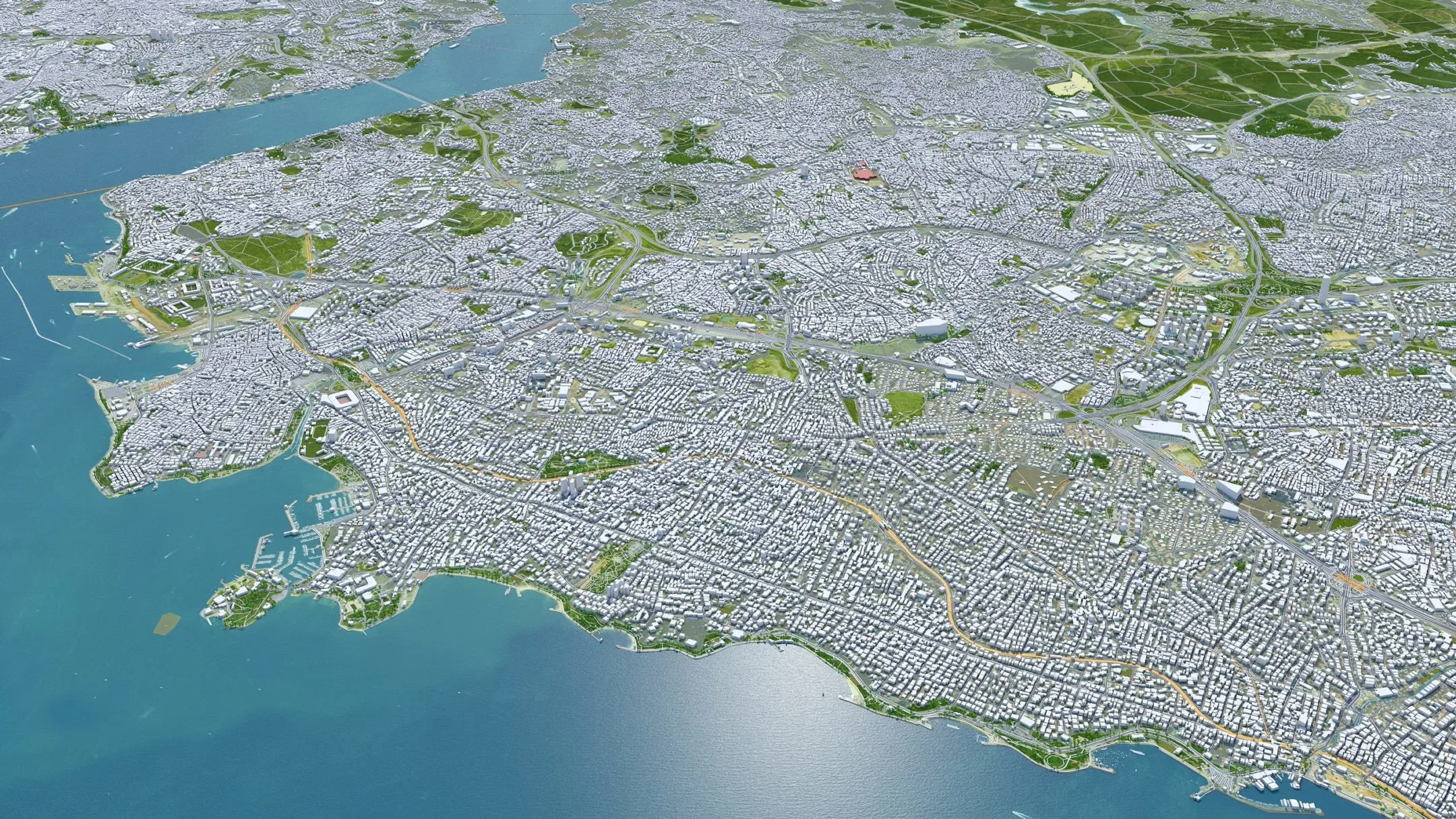 Istanbul city Turkey 3d model