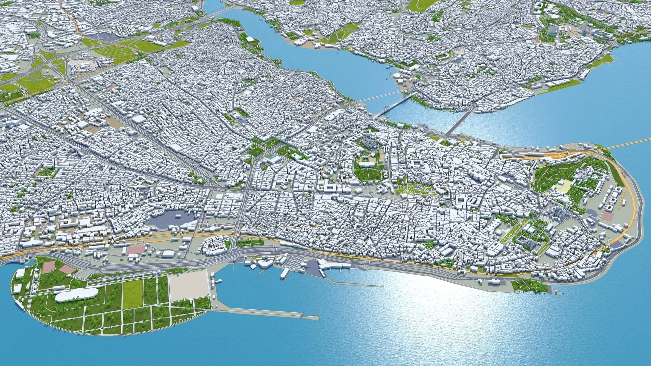 Istanbul city Turkey 3d model