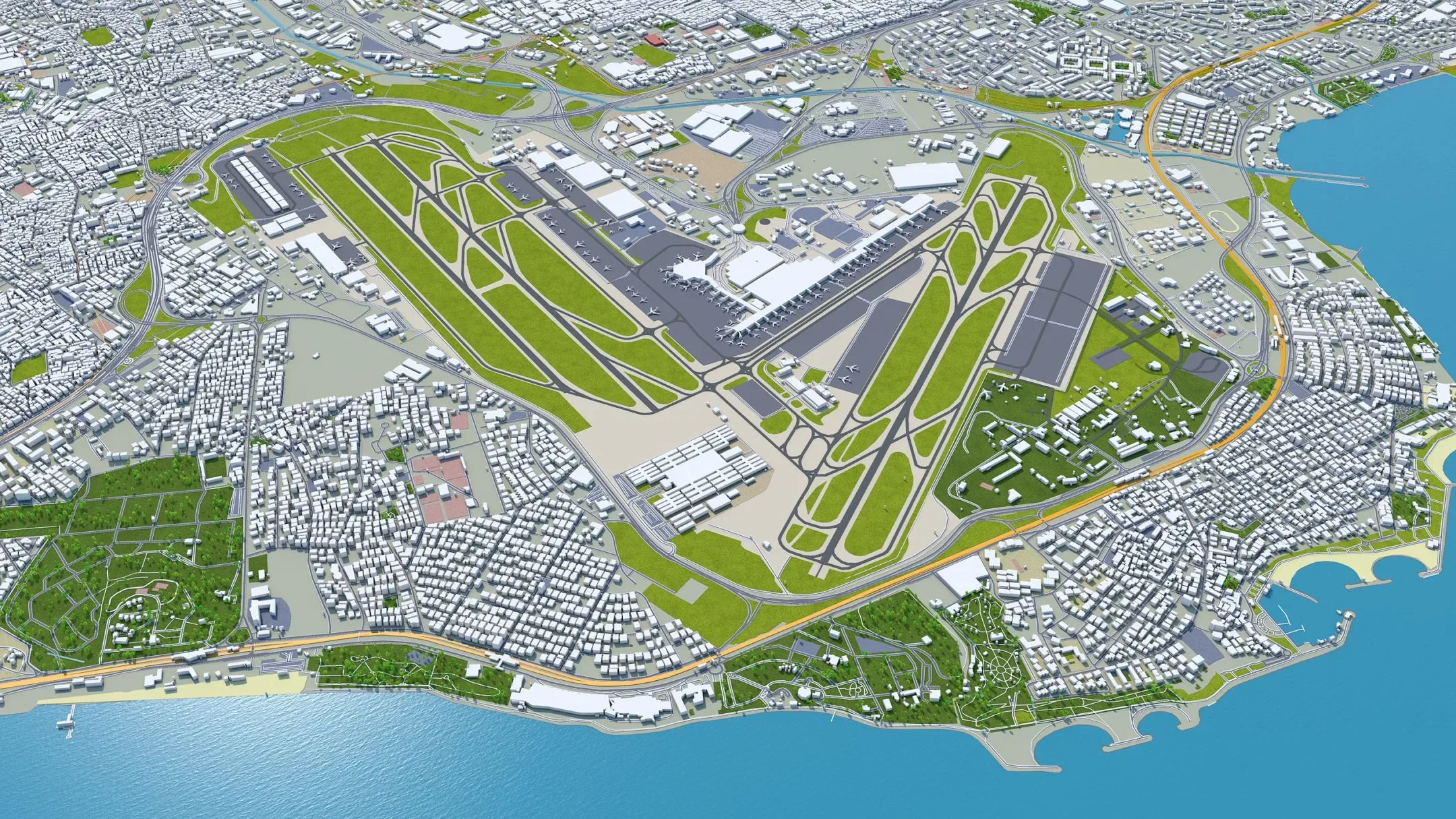 Istanbul city Turkey 3d model