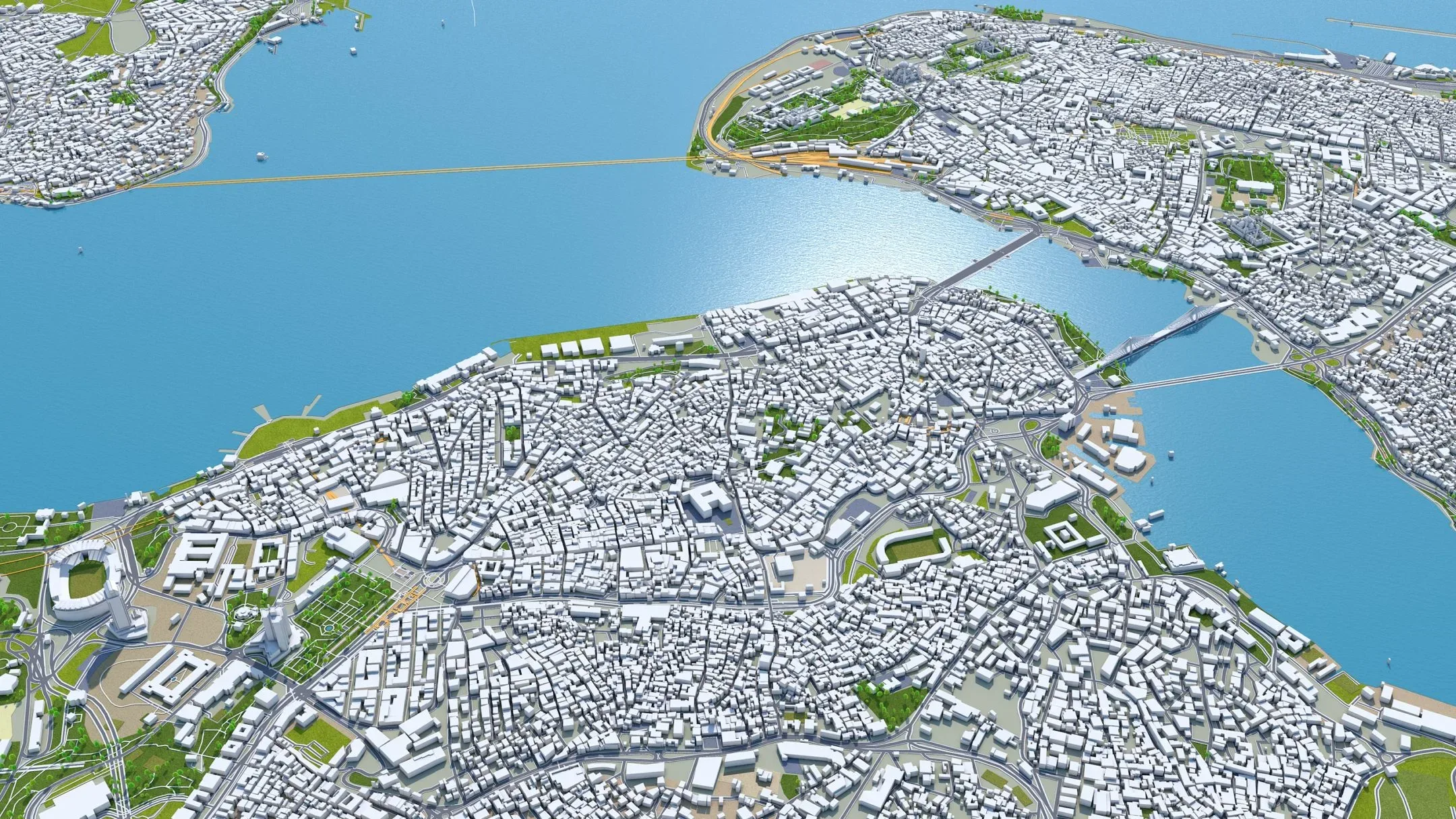 Istanbul city Turkey 3d model