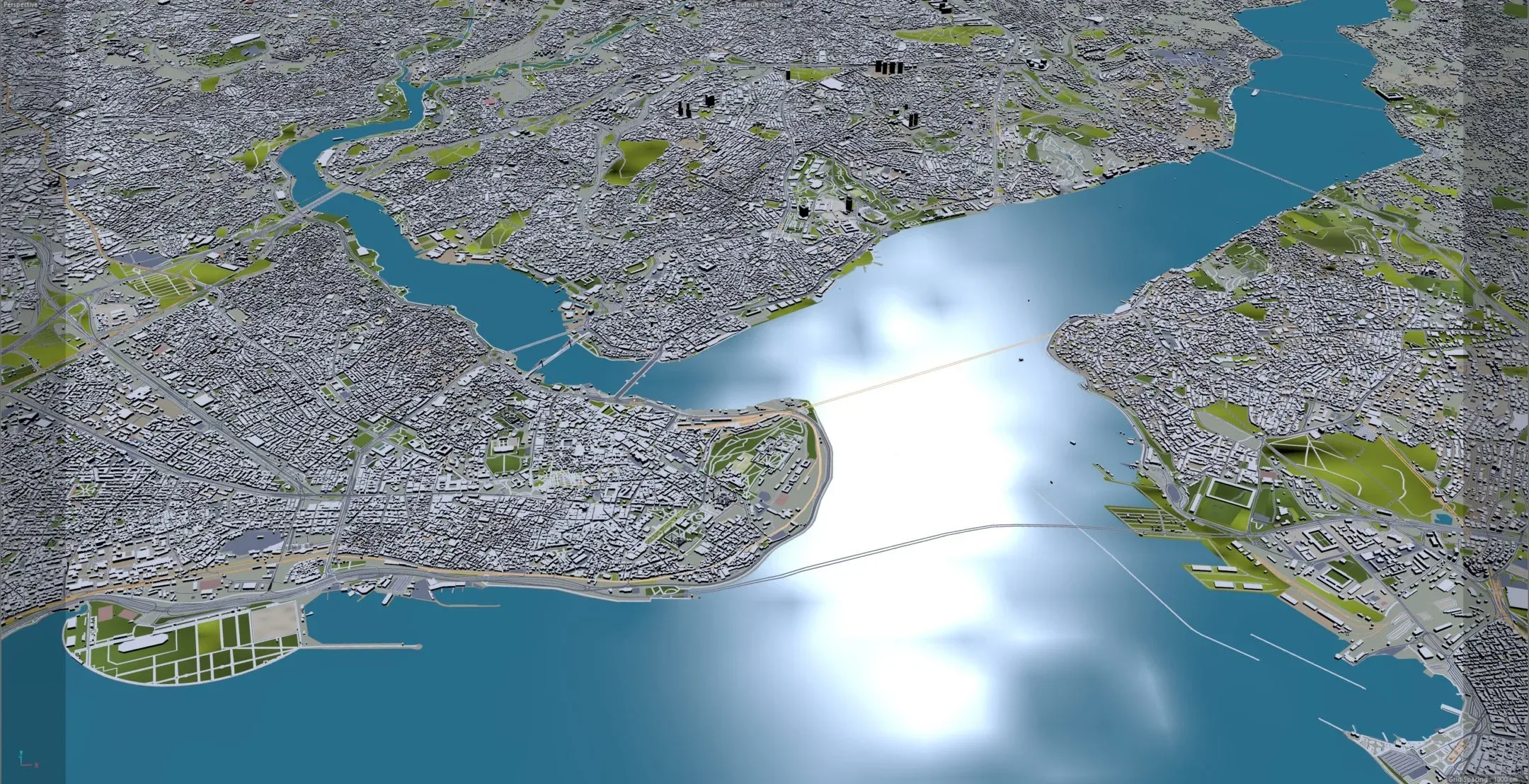 Istanbul city Turkey 3d model