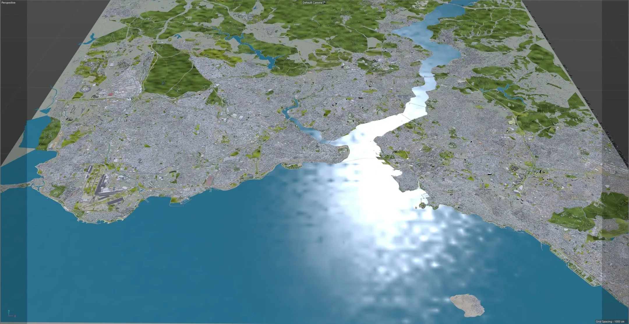 Istanbul city Turkey 3d model