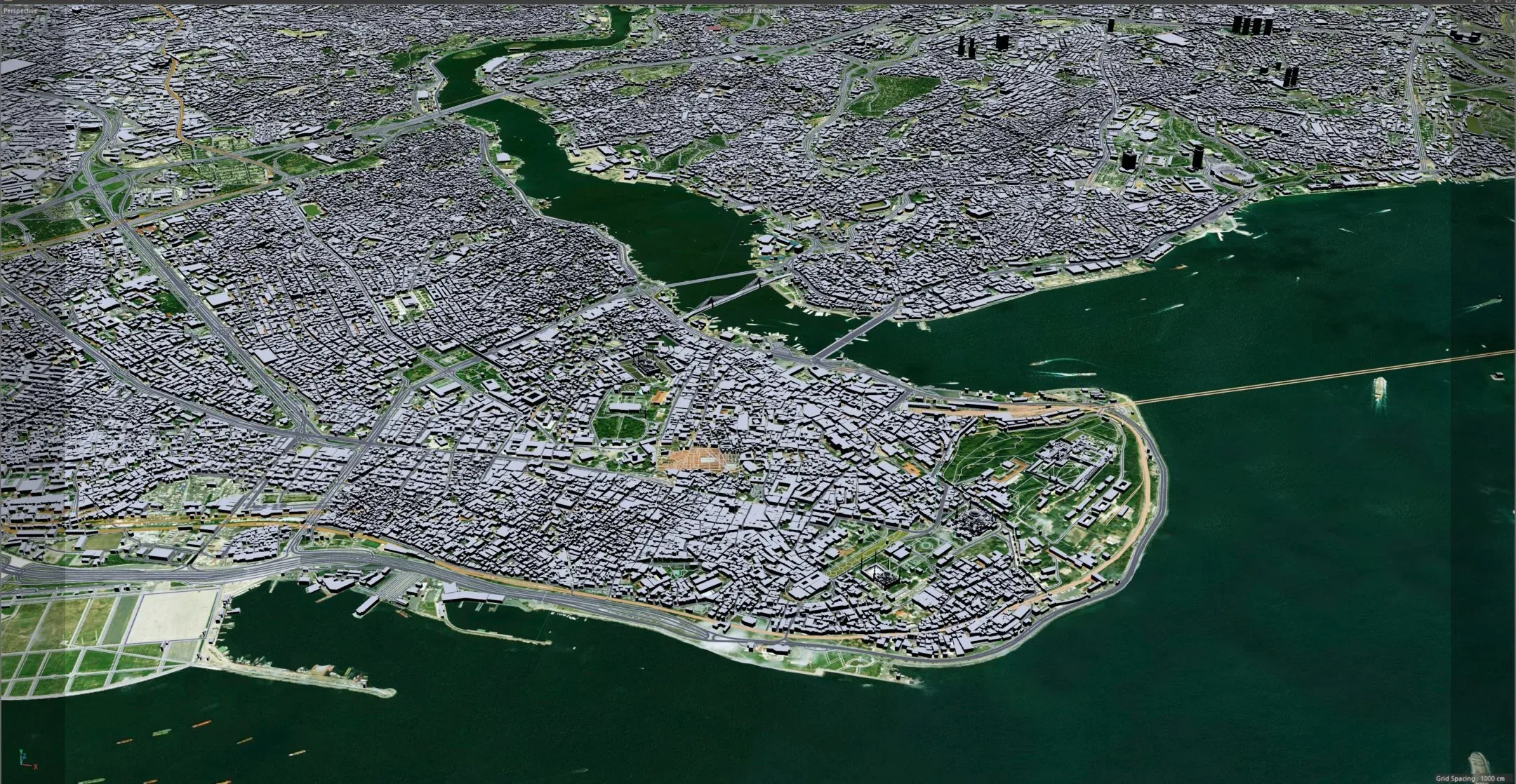 Istanbul city Turkey 3d model