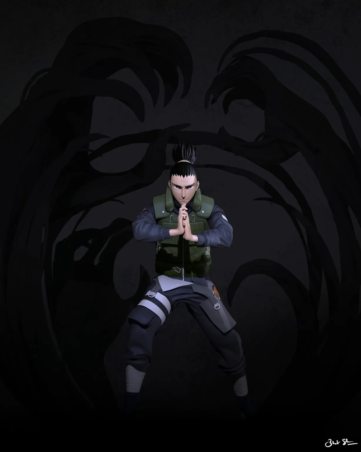 Shikamaru Nara dragon Shadow 3D printable