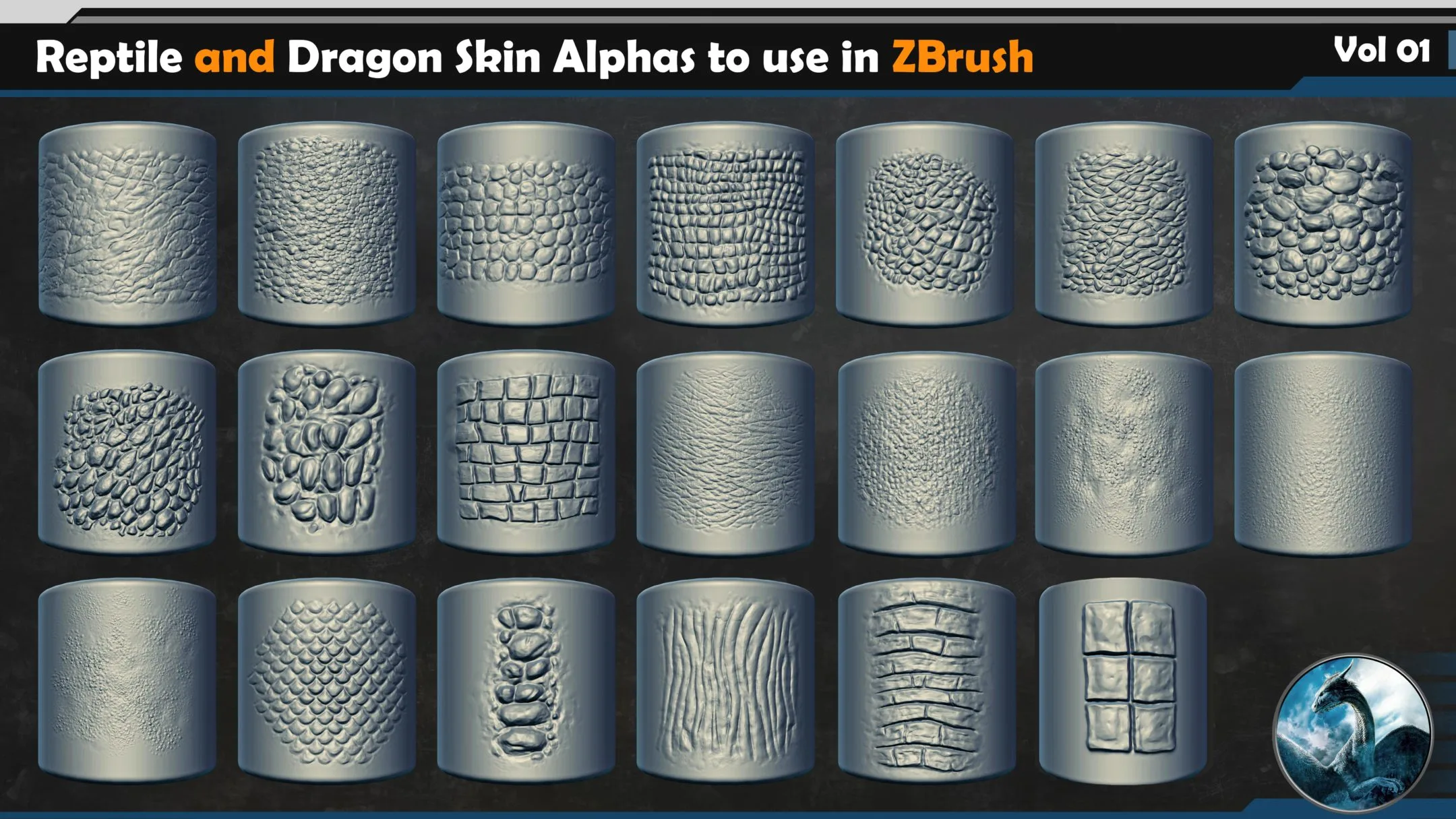 Reptile and Dragon Skin Brushes Vol 01