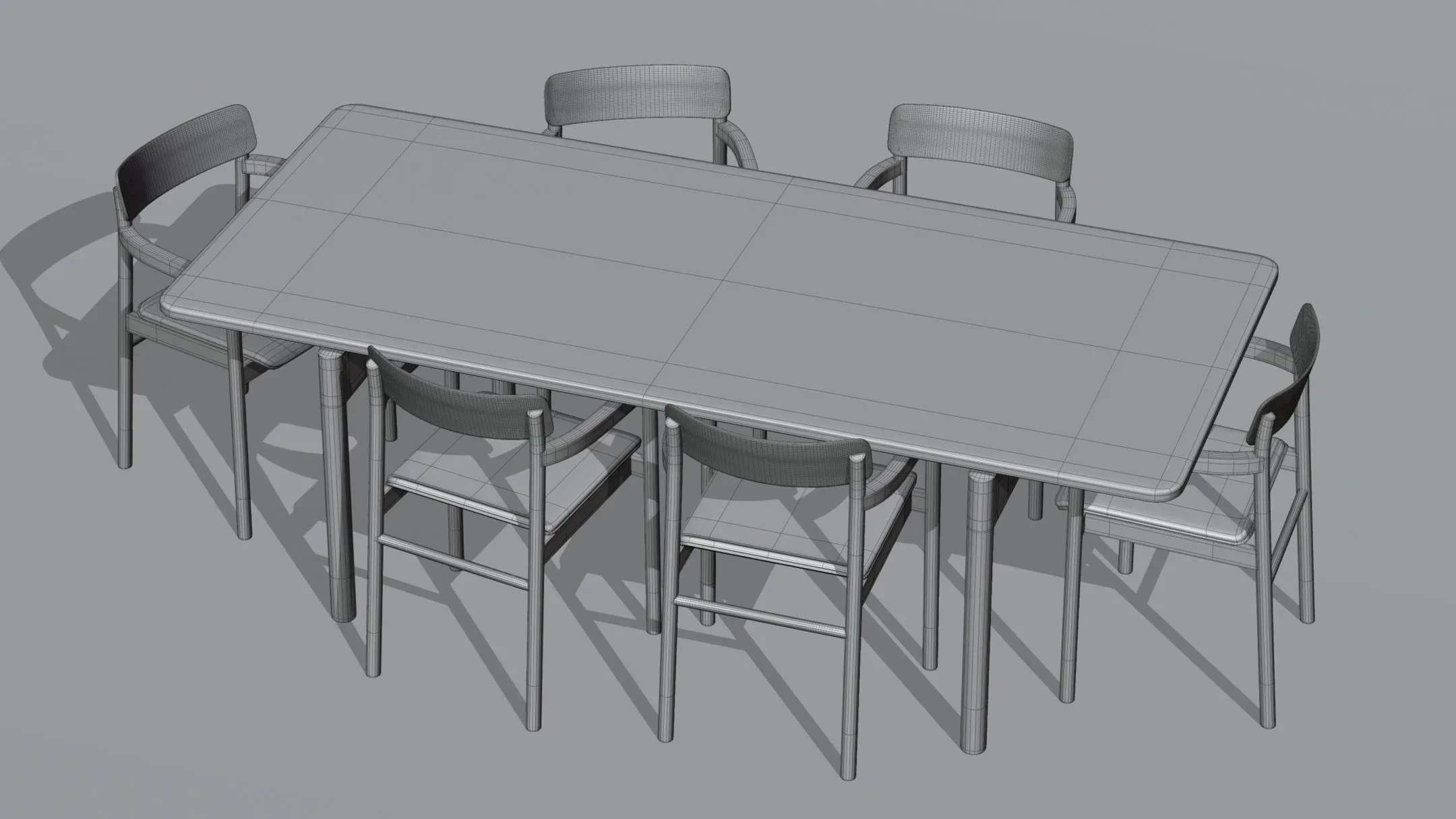 3 model of Fredericia Post Chair Set