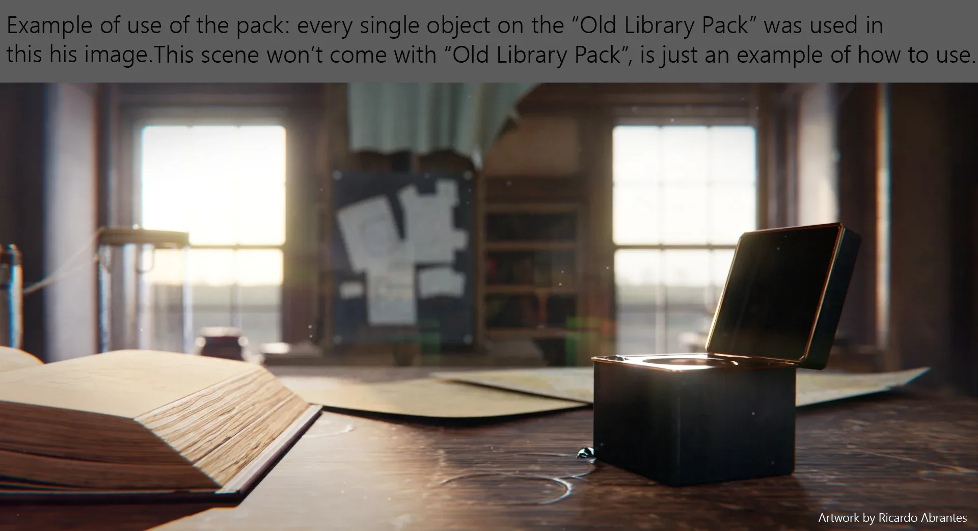 Old Library Pack - 20 Models PBR