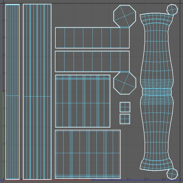 Wood Spiral Staircase PBR Model
