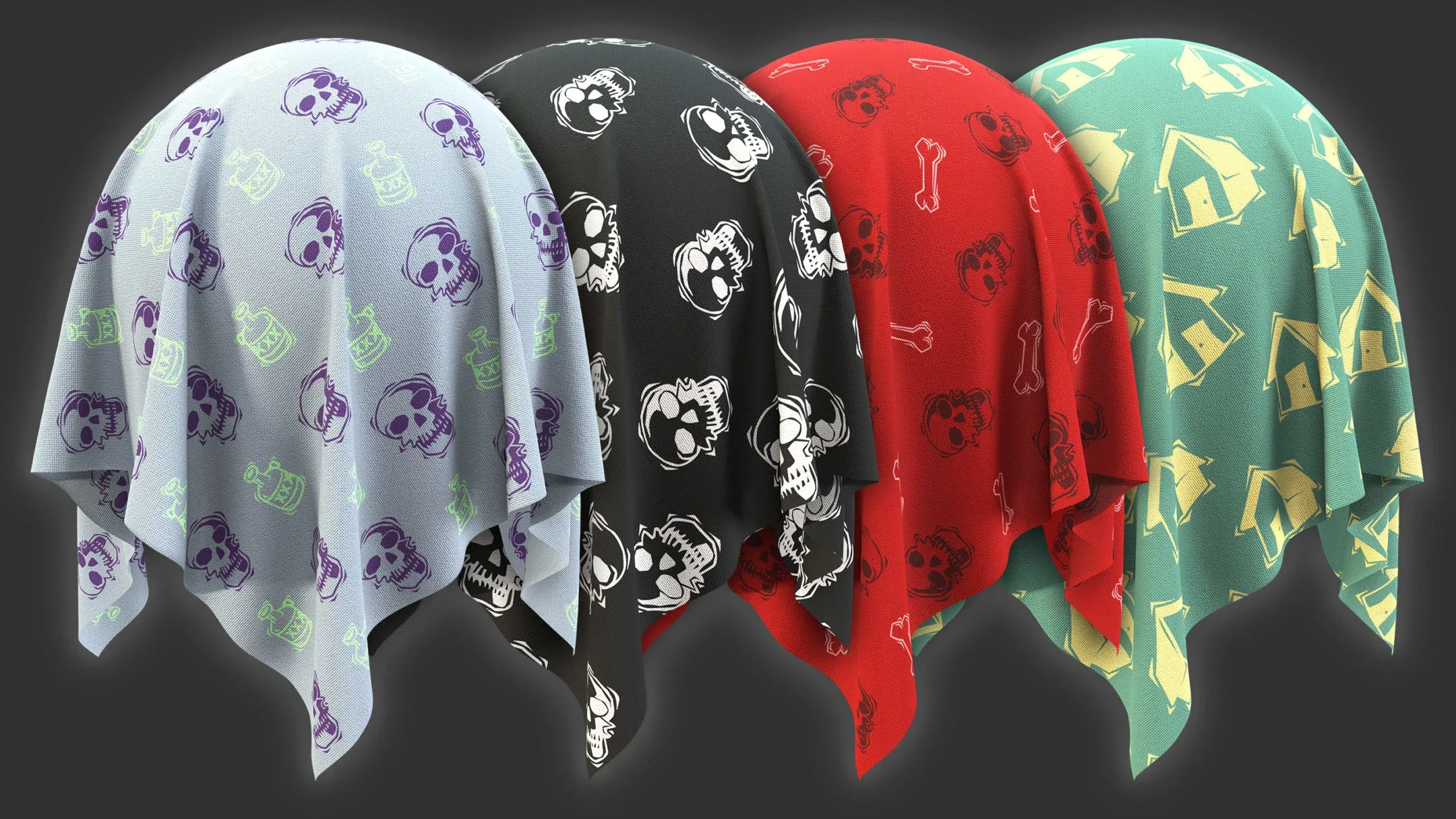 Patterned Fabric Materials + 45 Textures (4K) Vol 3