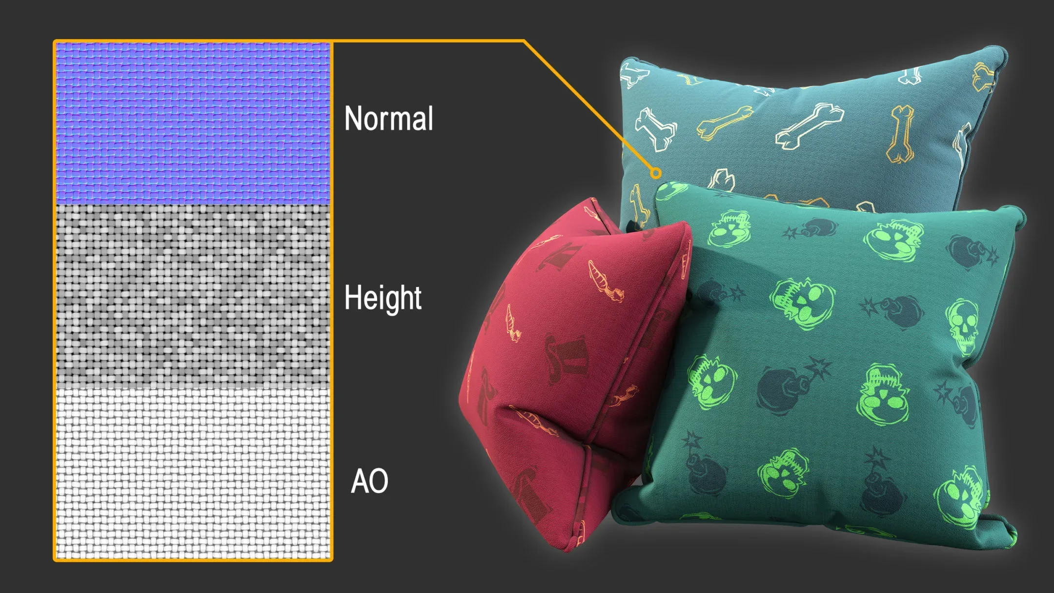 Patterned Fabric Materials + 45 Textures (4K) Vol 3
