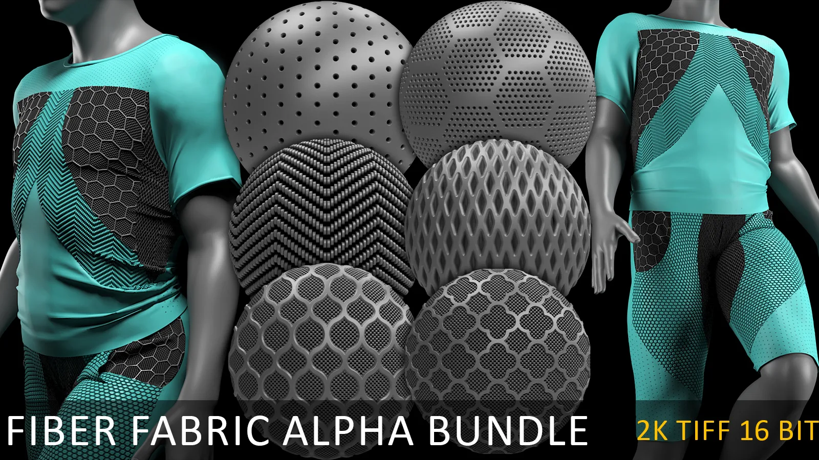 45 fiber fabric alpha brush bundle (2k tiff 16 bit)