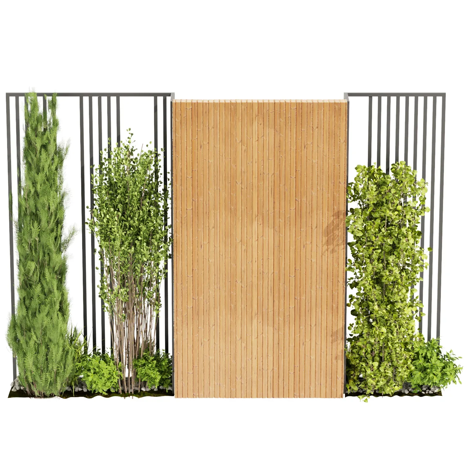 Collection plant vol 371 - Urban environment - wall yard - leaf - pine - blender - 3dmax - cinema 4d