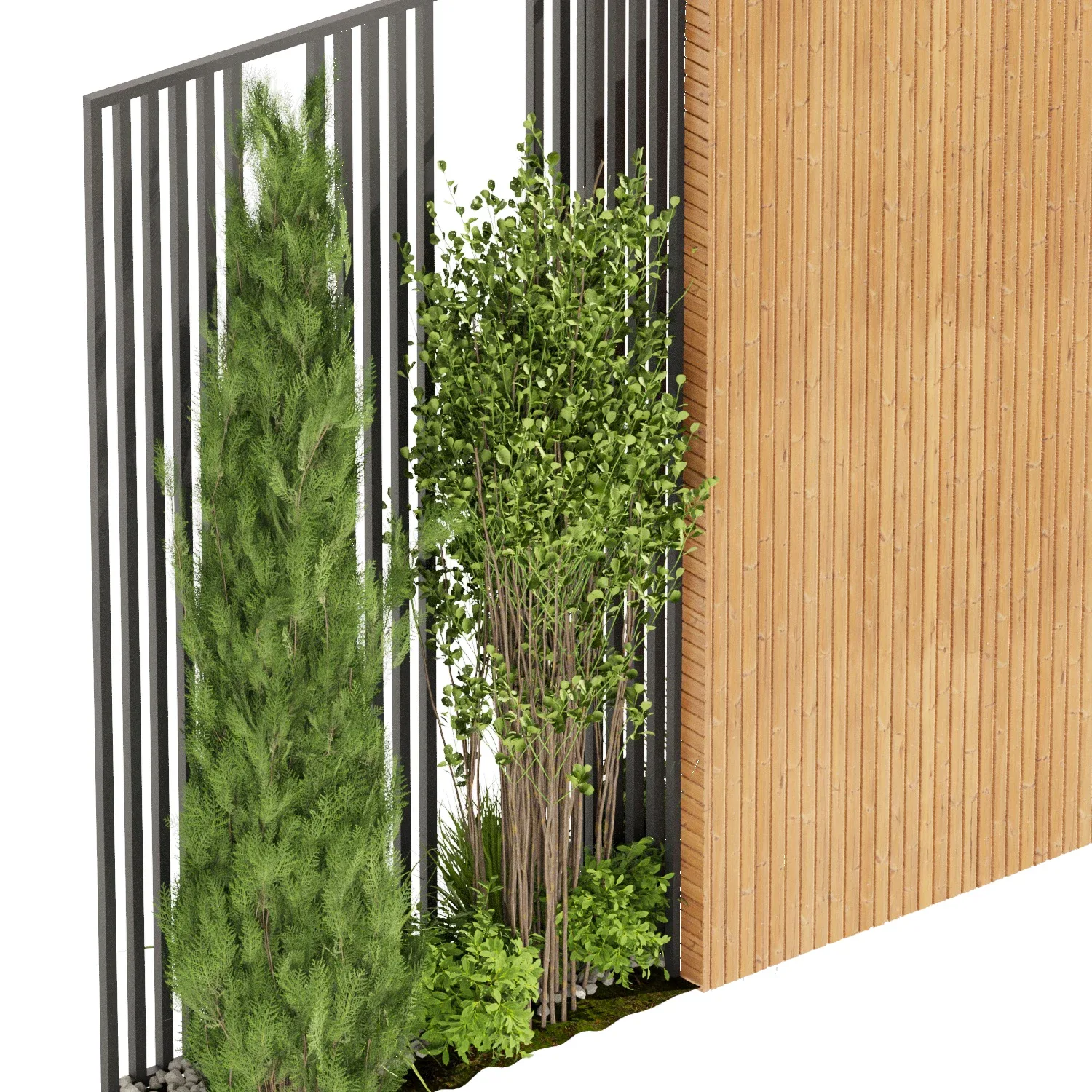 Collection plant vol 371 - Urban environment - wall yard - leaf - pine - blender - 3dmax - cinema 4d