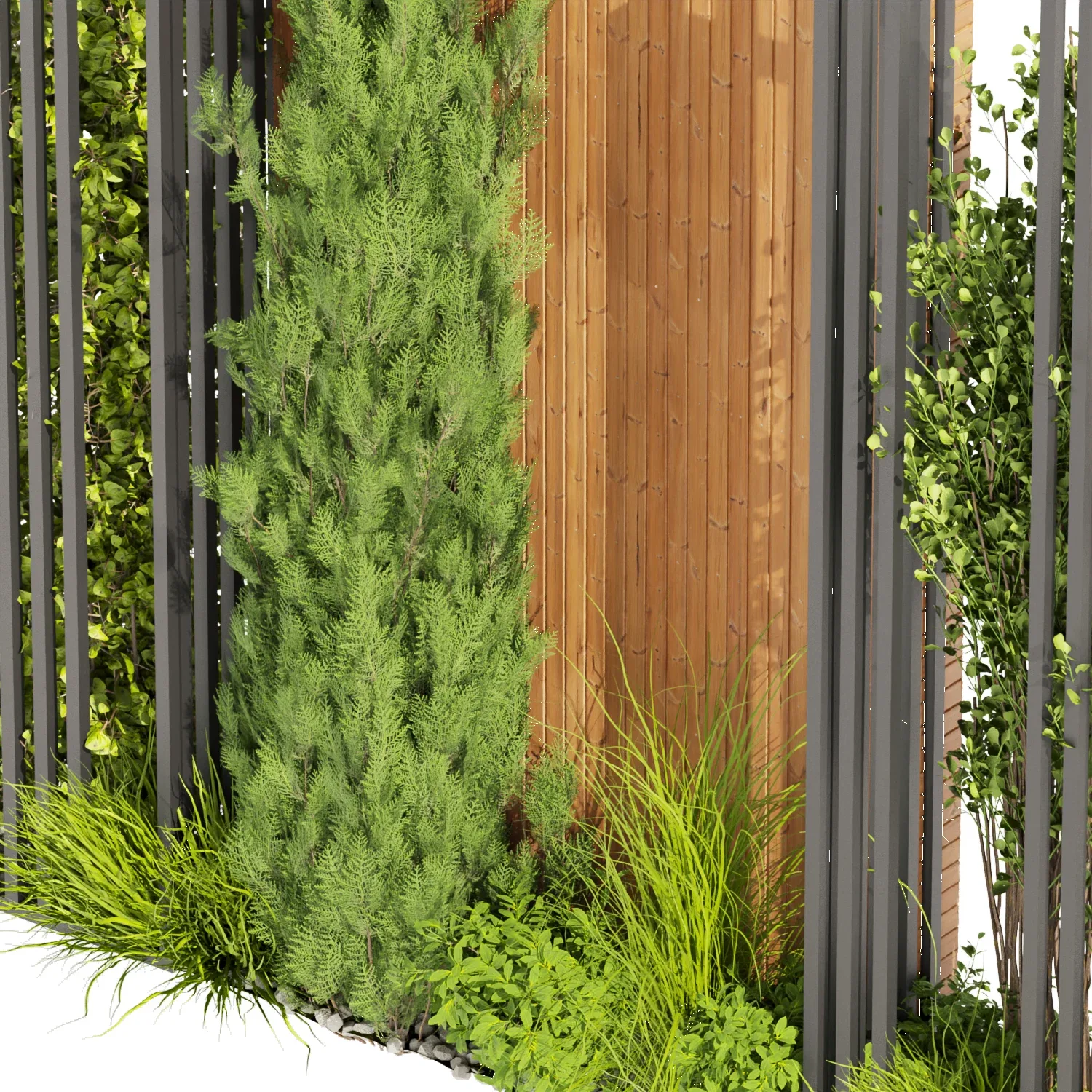 Collection plant vol 371 - Urban environment - wall yard - leaf - pine - blender - 3dmax - cinema 4d