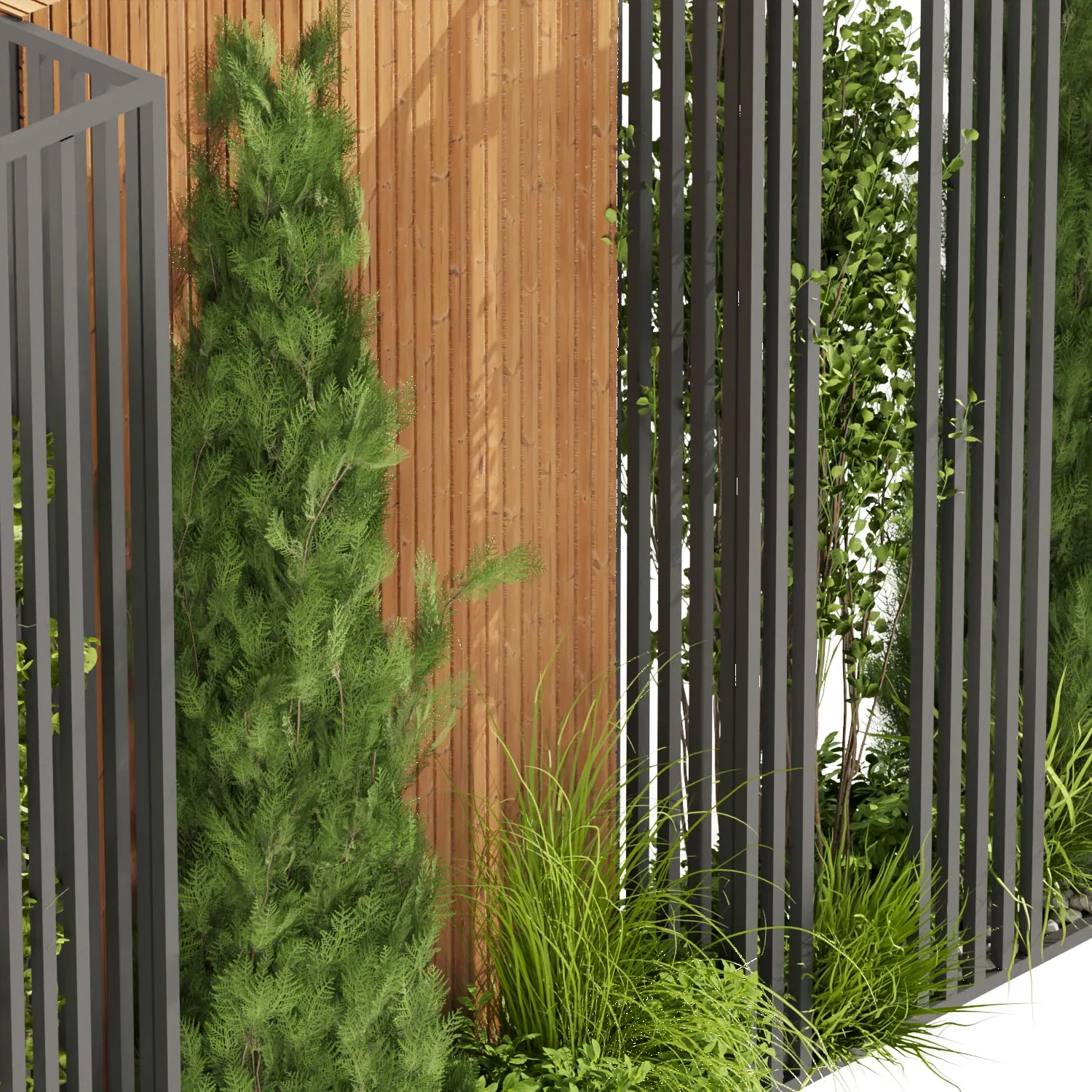 Collection plant vol 371 - Urban environment - wall yard - leaf - pine - blender - 3dmax - cinema 4d