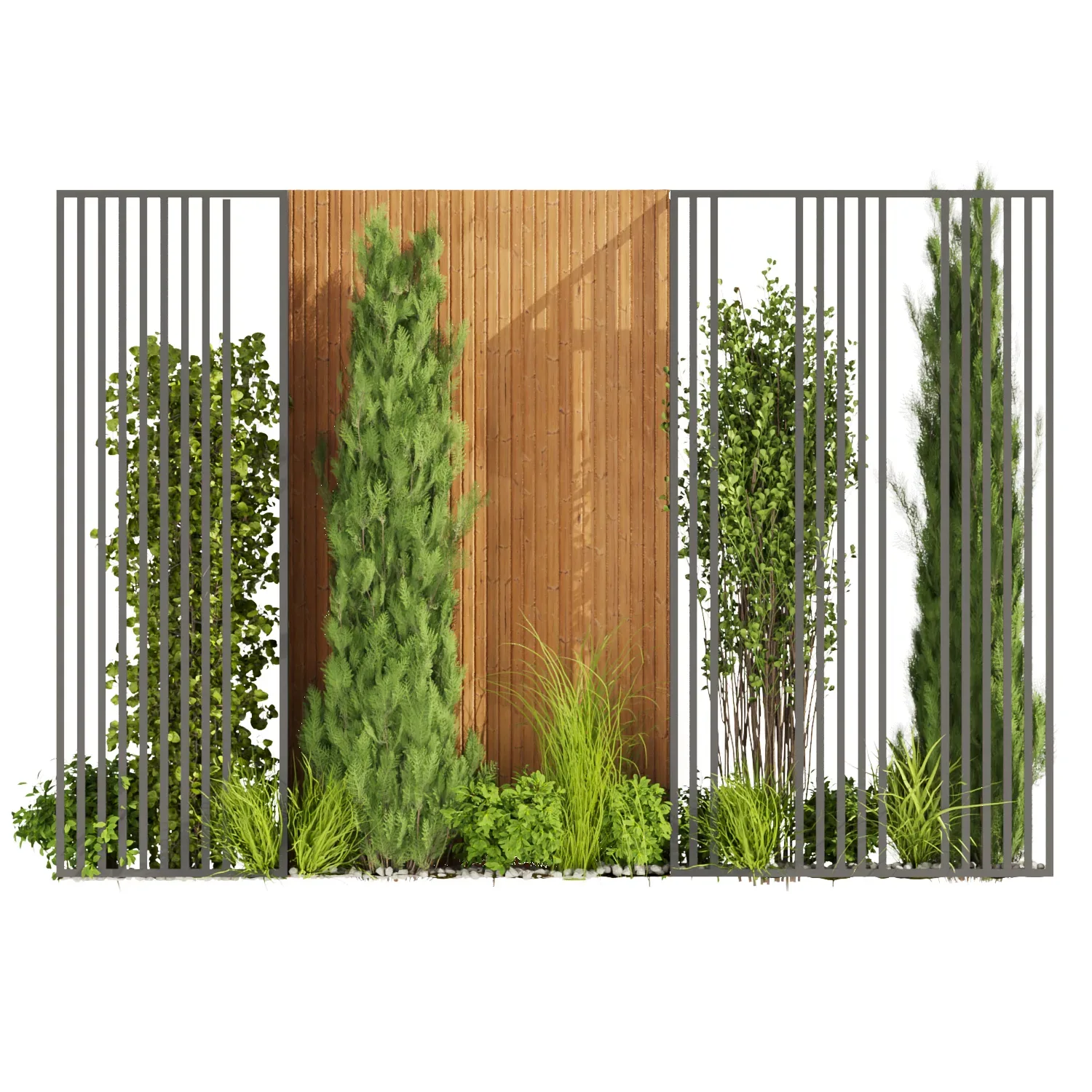 Collection plant vol 371 - Urban environment - wall yard - leaf - pine - blender - 3dmax - cinema 4d