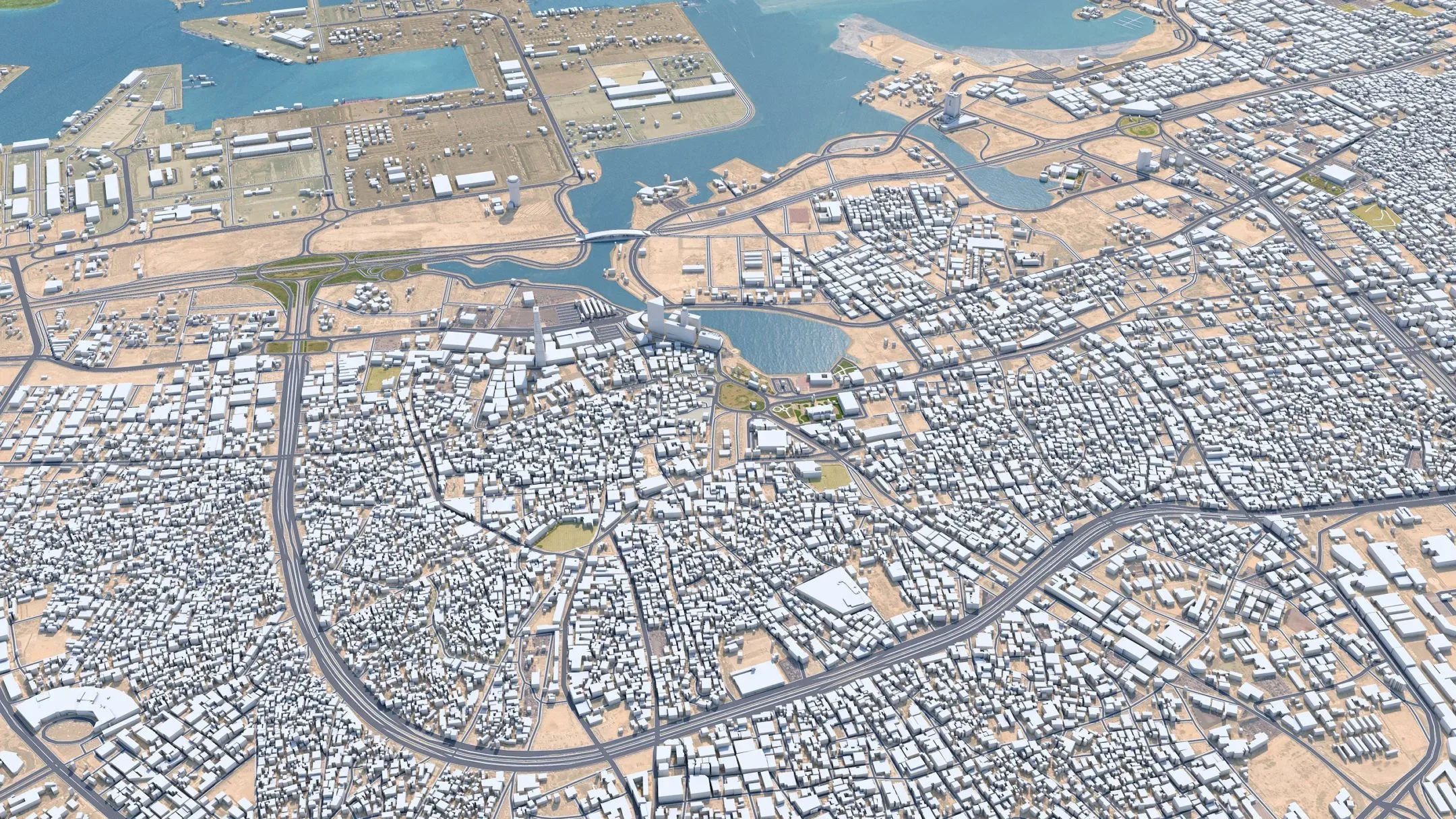 Jeddah Downtown City Saudi Arabia 3D Model