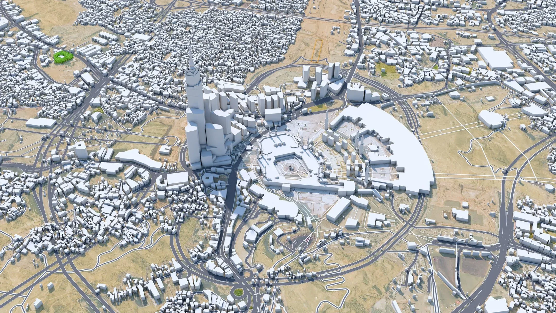 Mecca Downtown city Saudi Arabia 3d model
