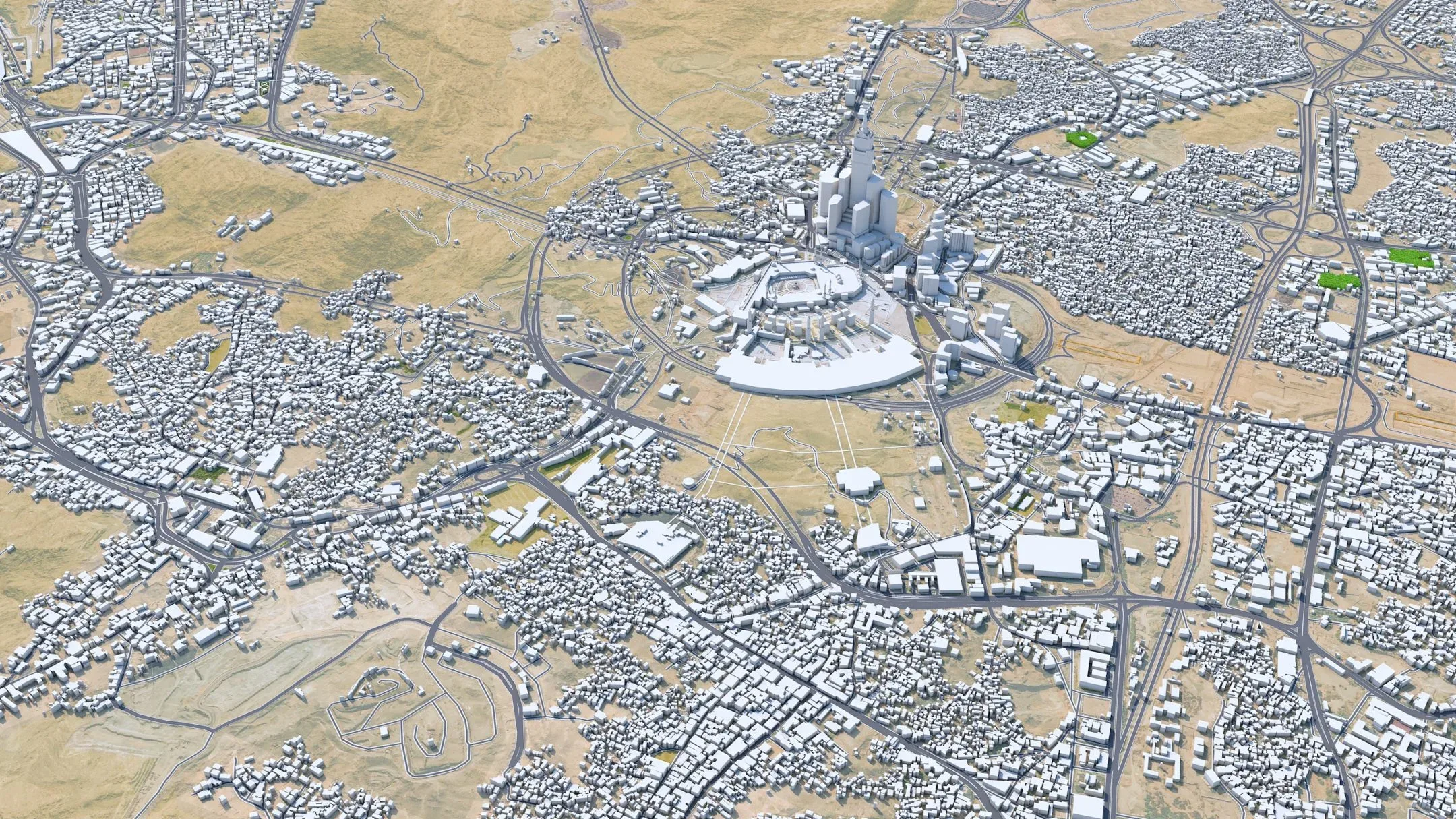 Mecca Downtown city Saudi Arabia 3d model