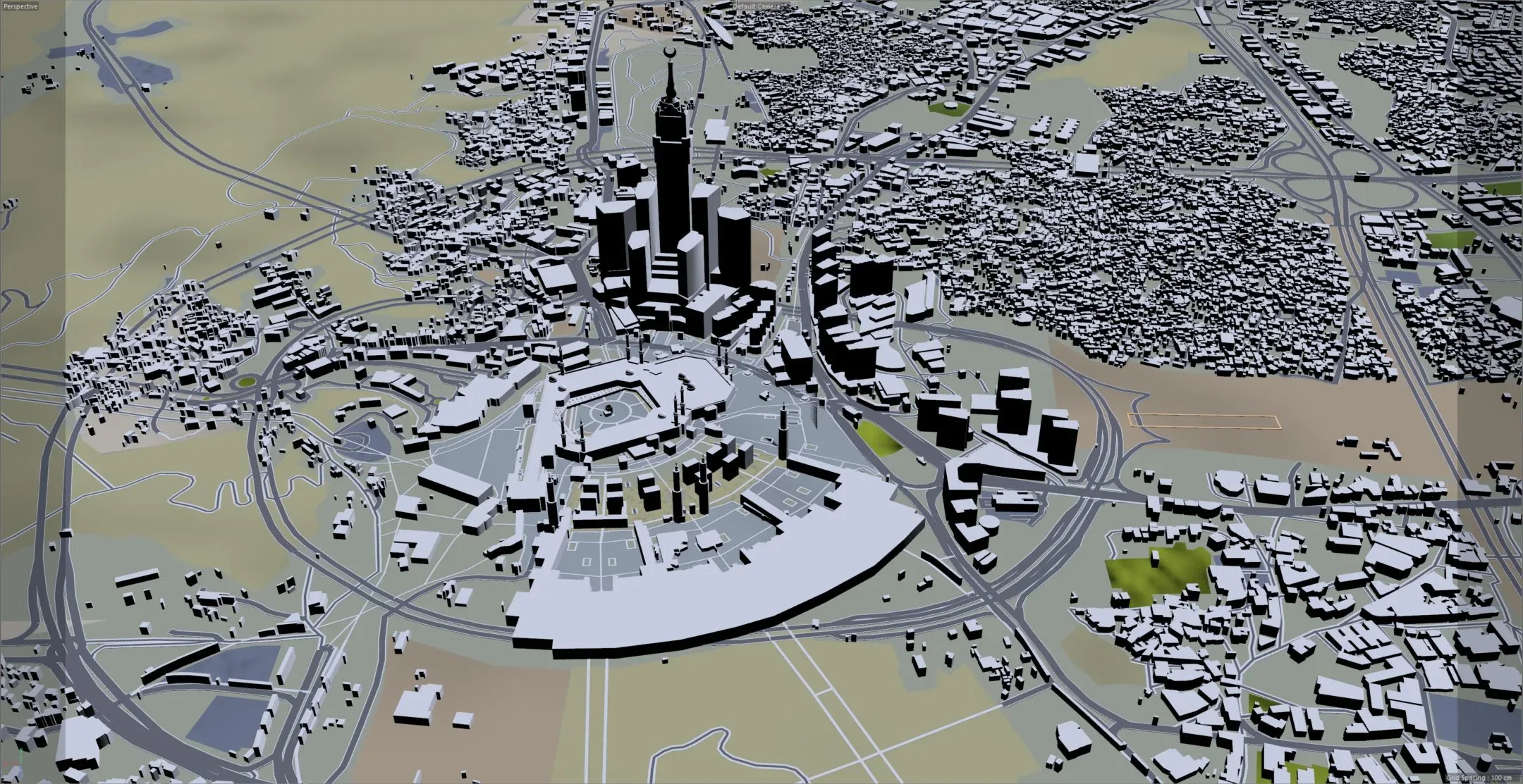 Mecca Downtown city Saudi Arabia 3d model