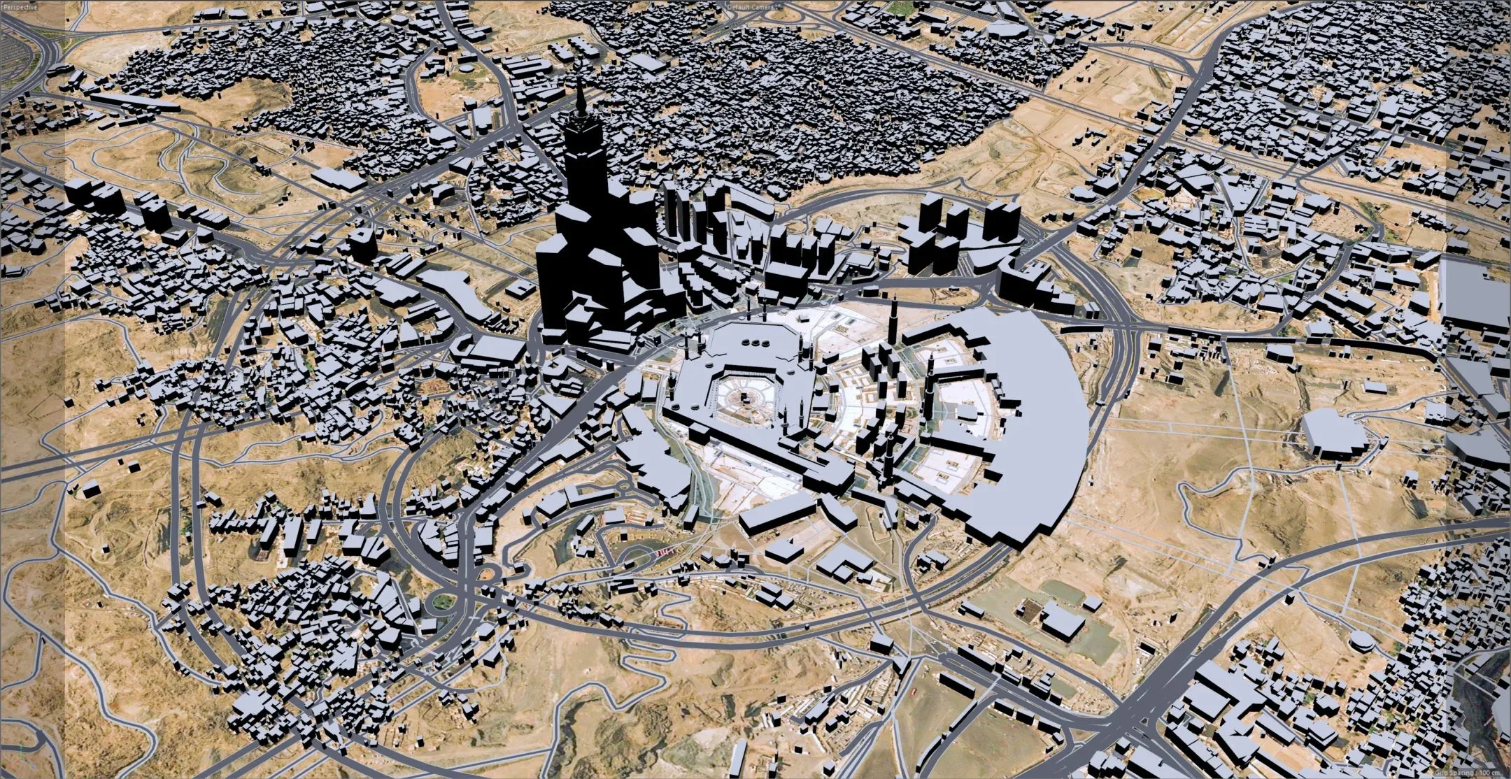 Mecca Downtown city Saudi Arabia 3d model