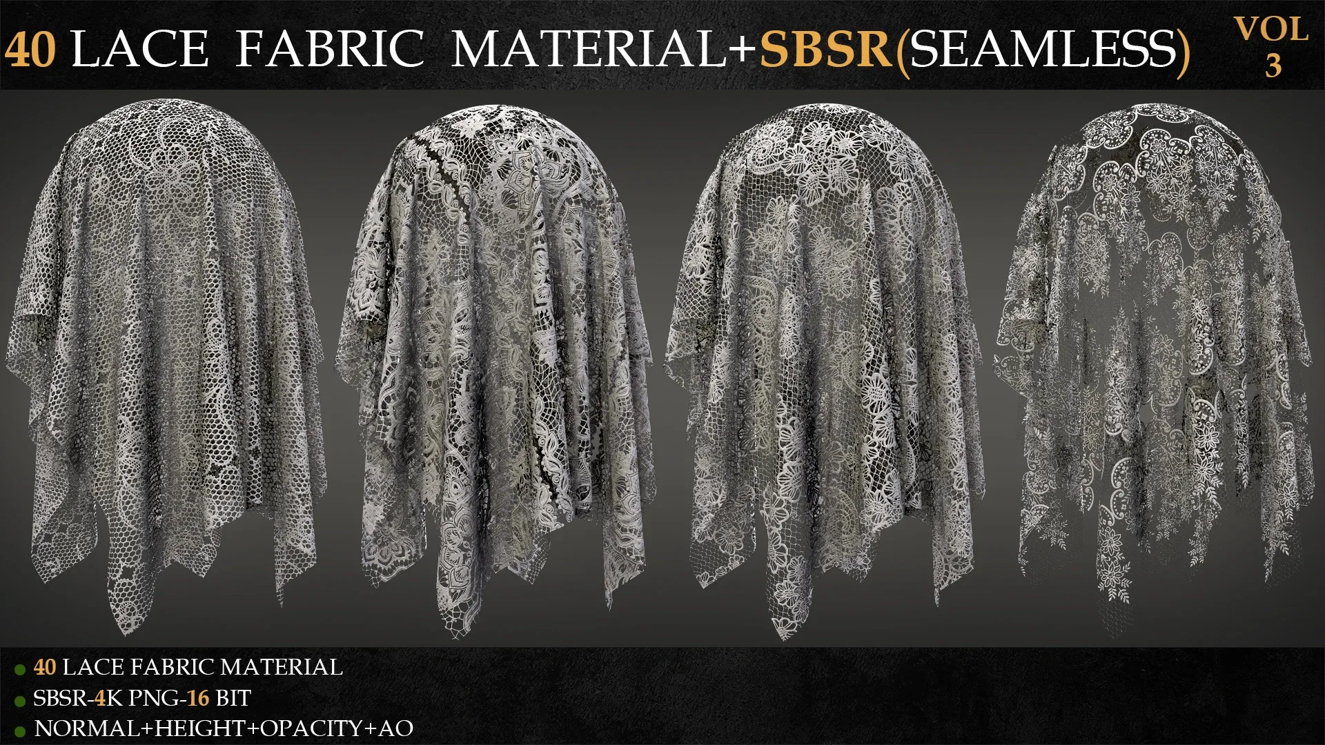 40 LACE FABRIC MATERIAL+SBSR(SEAMLESS)-VOL 3