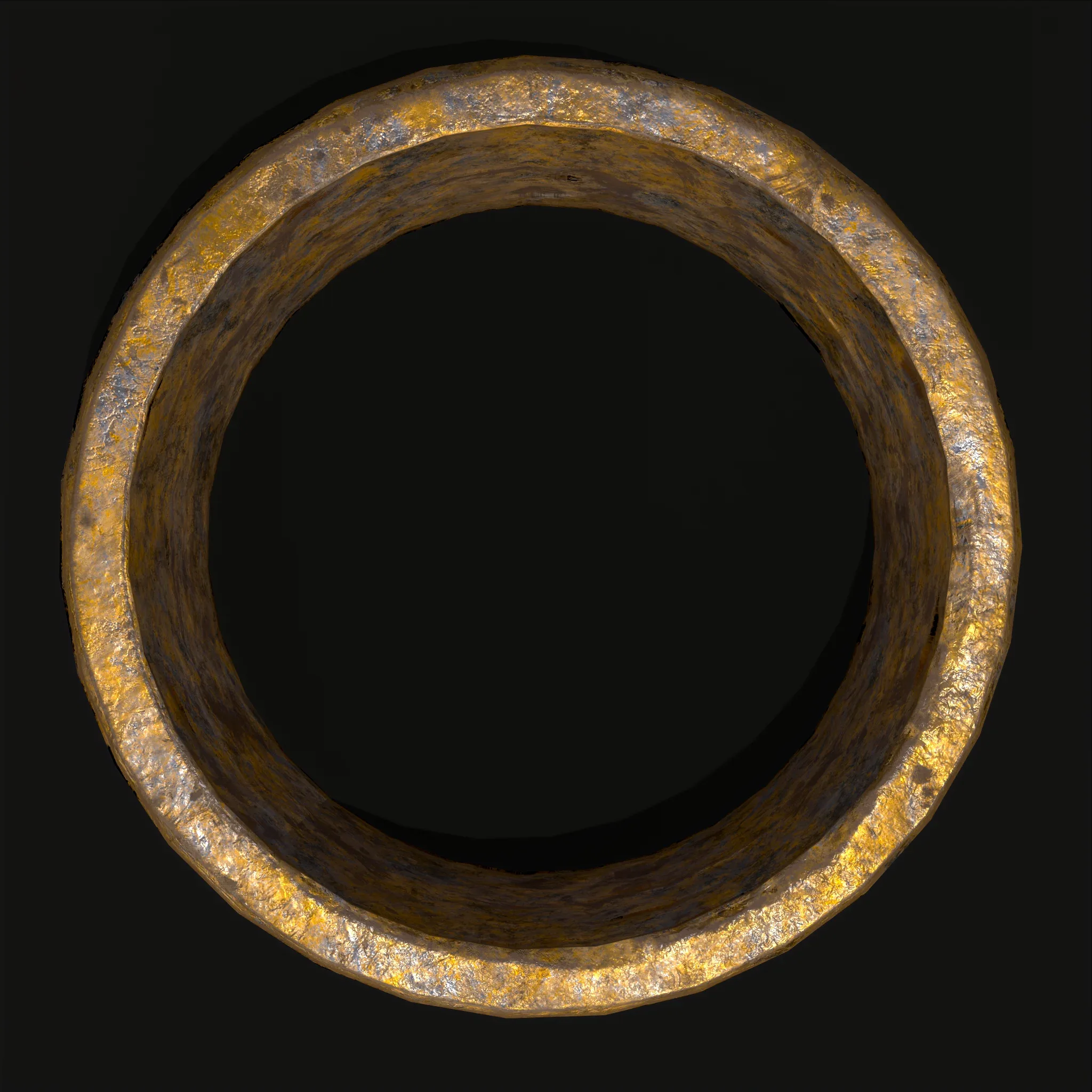 Rustic Medieval Viking Gemmed Ring