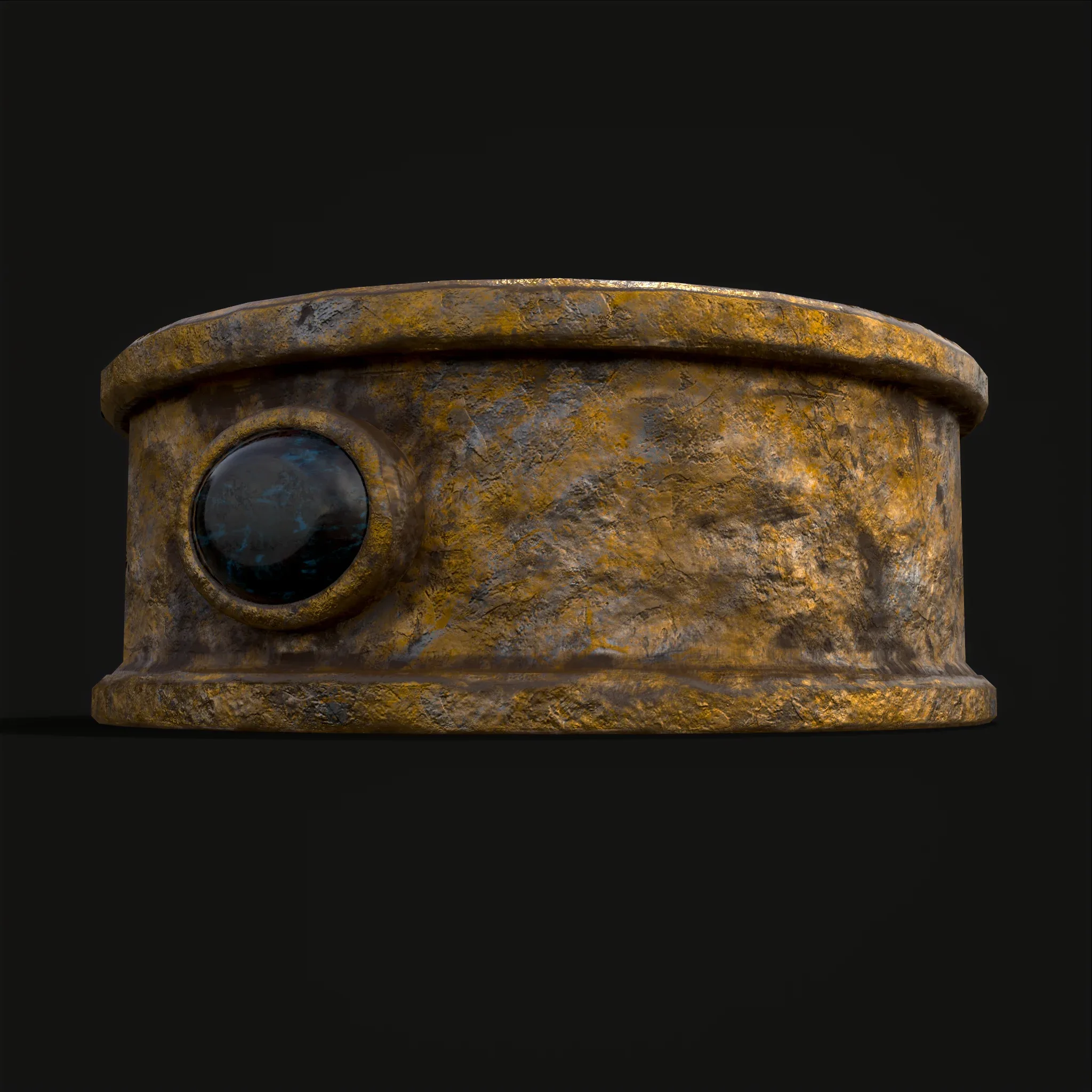 Rustic Medieval Viking Gemmed Ring