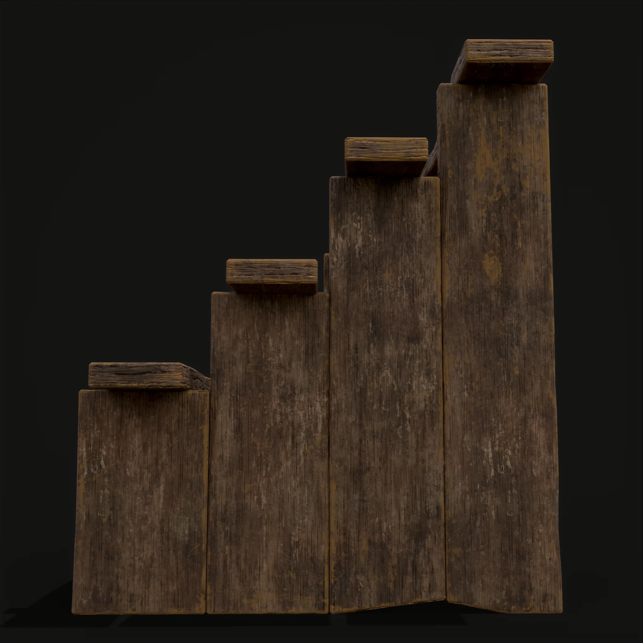 Rustic Medieval Four Step Foot Ladder