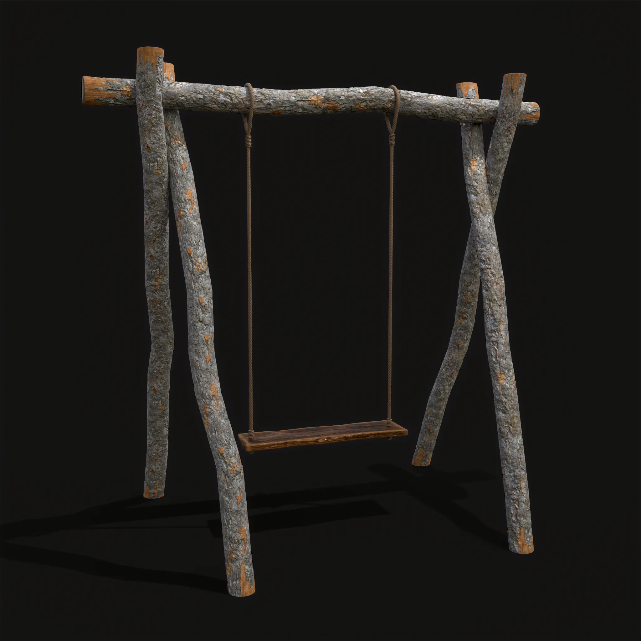 Rustic Log Rope Swing FlippedNormals