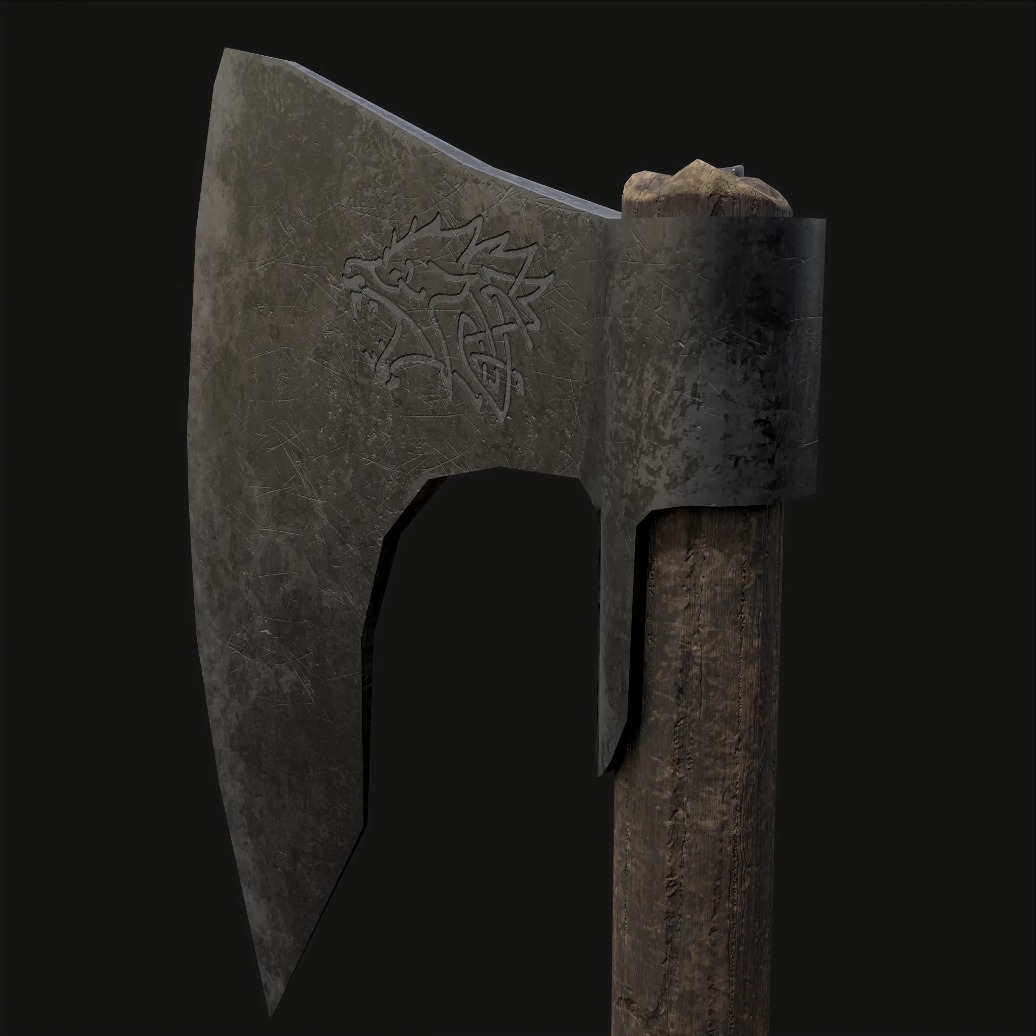 Bearded Viking War Axe