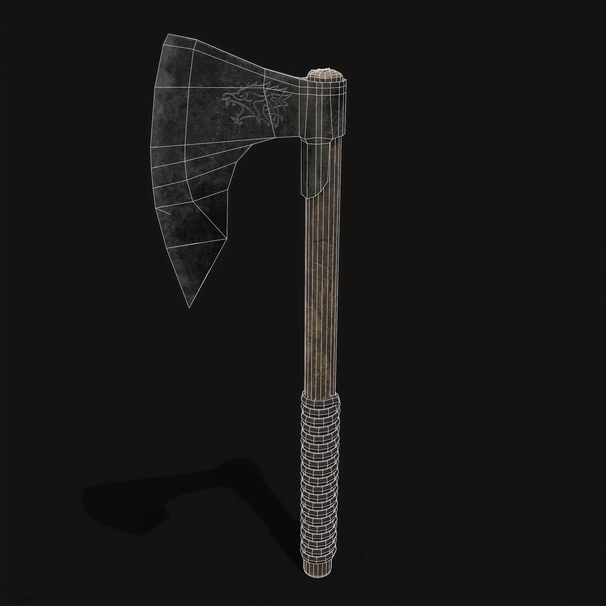 Bearded Viking War Axe