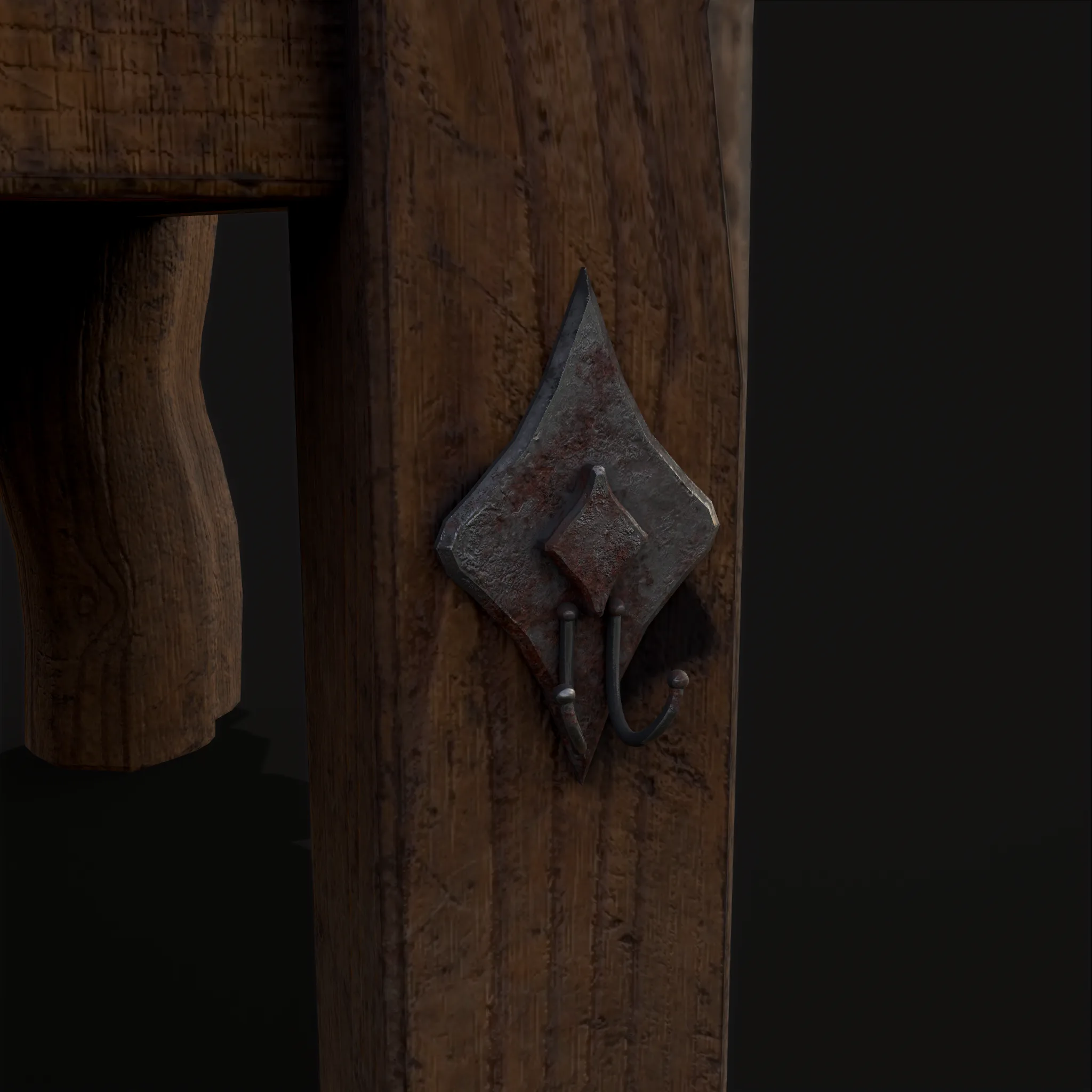 Medieval Rustic High Back Sword Chair