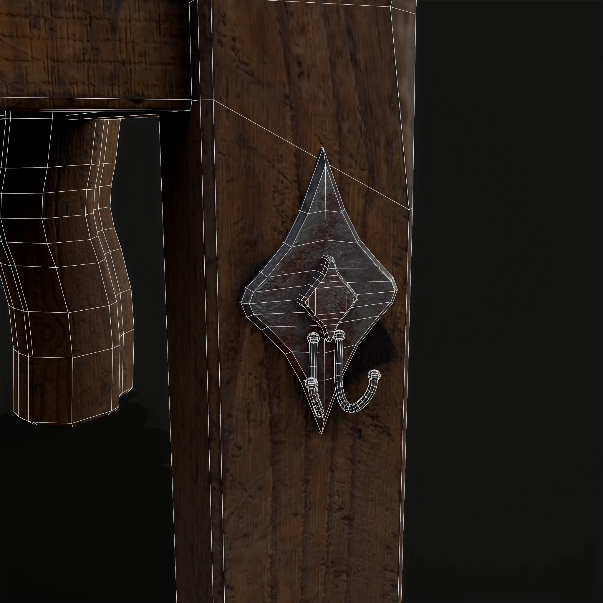 Medieval Rustic High Back Sword Chair