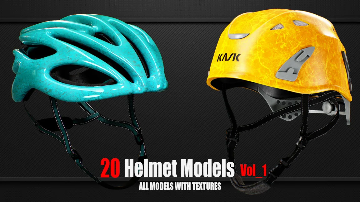 20 Helmet Models with Textures vol1( ready for Game )