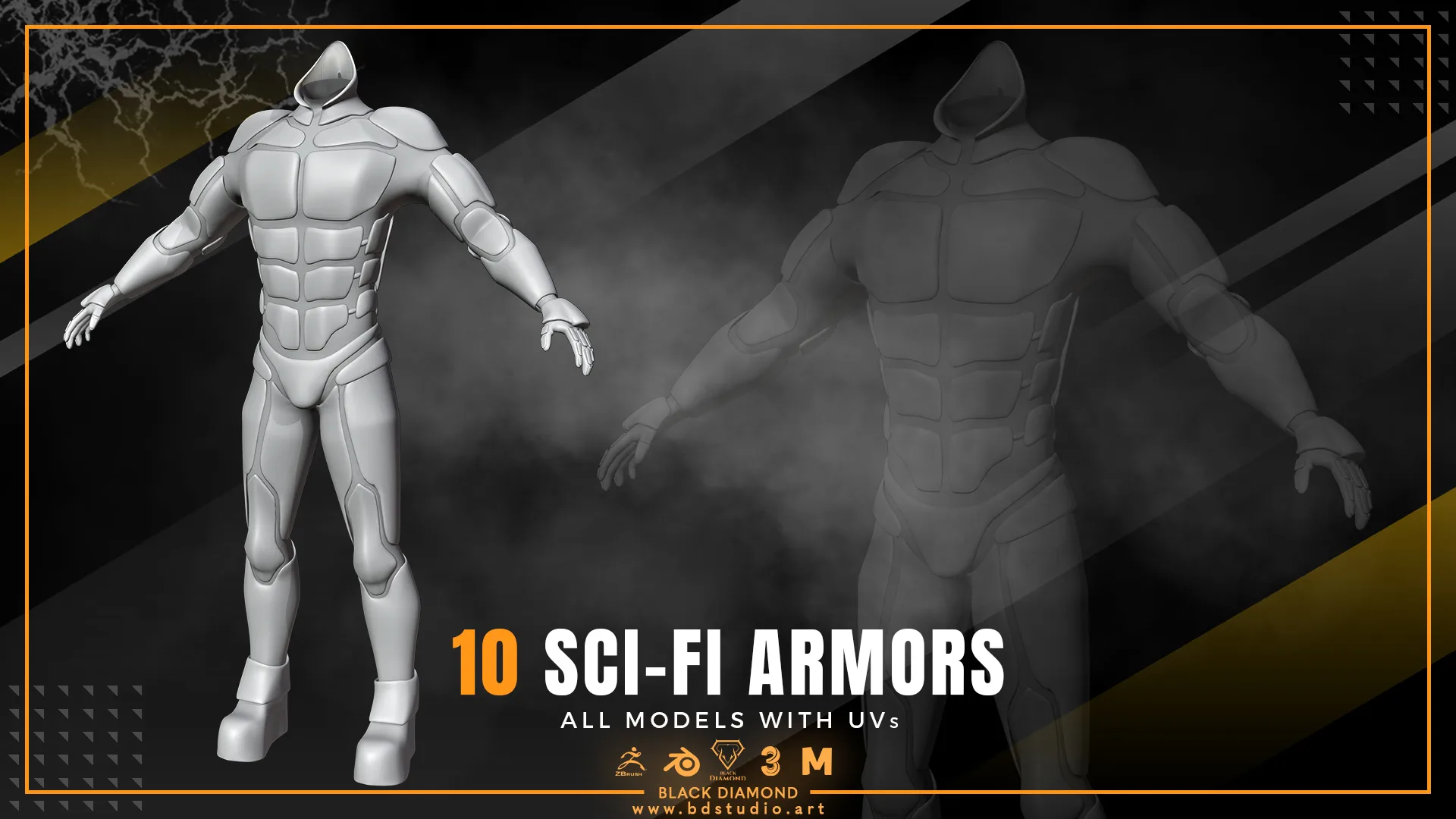 10 SCI-FI ARMOR MODELS