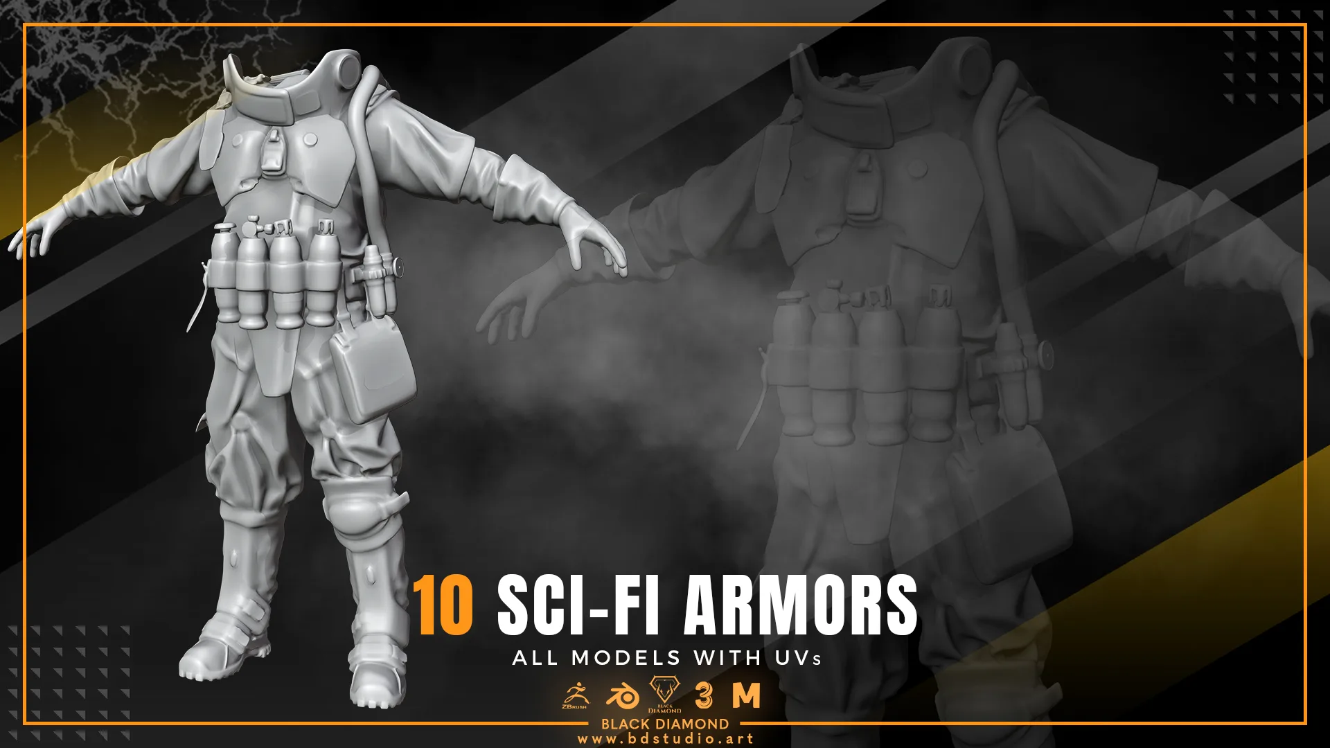 10 SCI-FI ARMOR MODELS